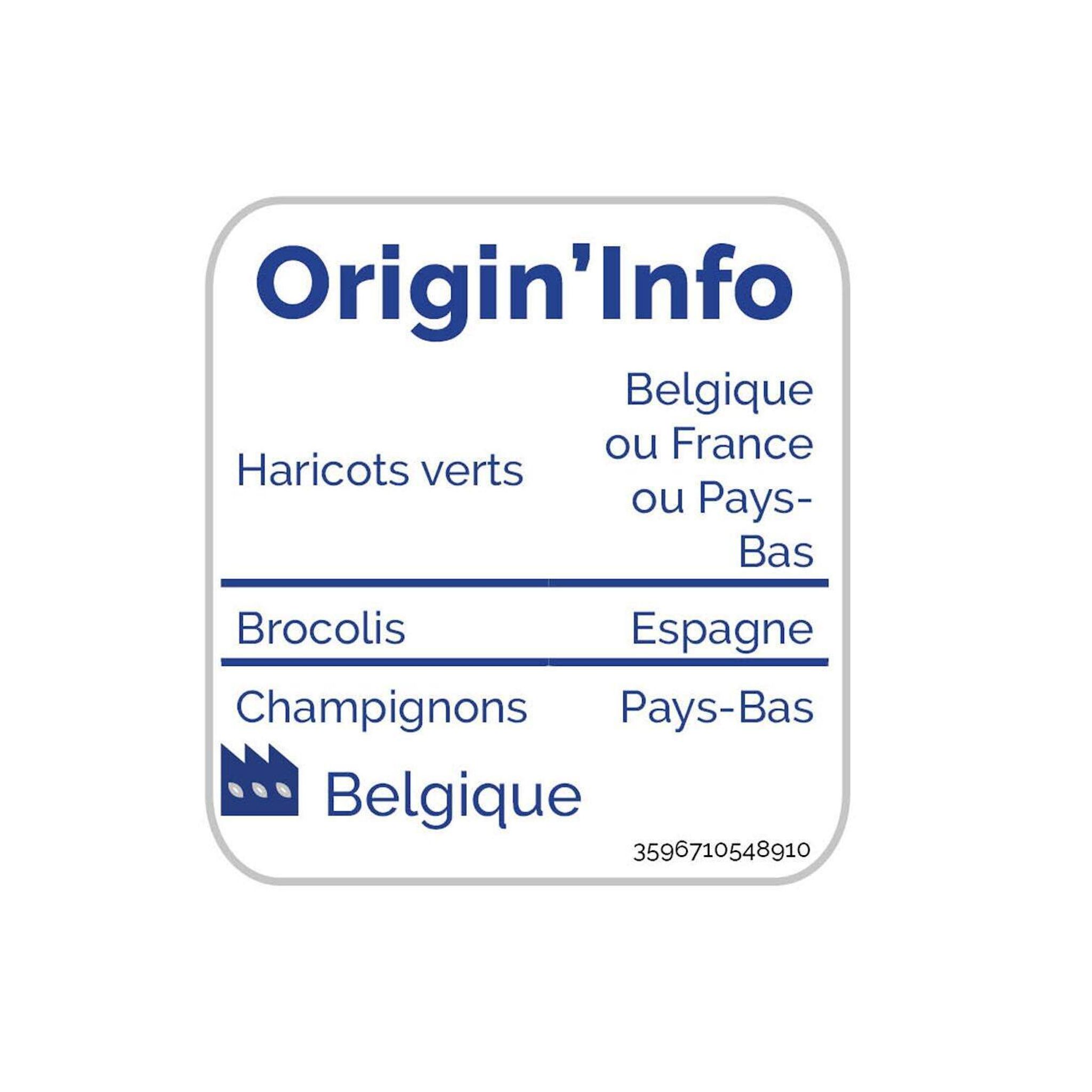 Voir la diapositive 2 : AUCHAN Poêlée de légumes champêtre 5 portions 750g