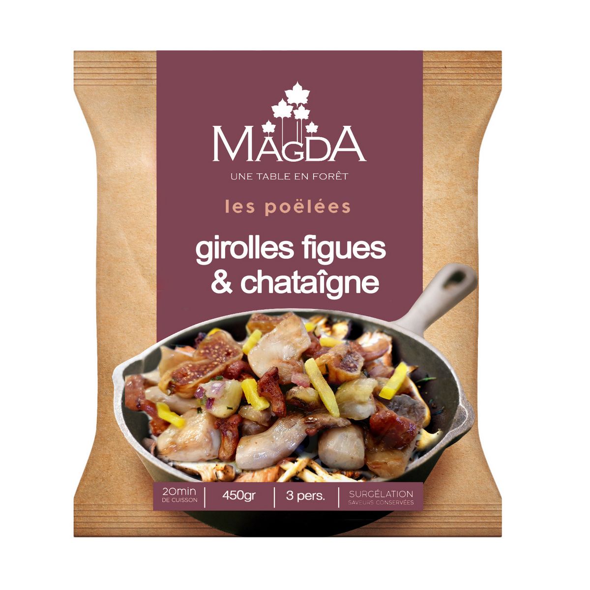 MAGDA Poêlée gourmande douceur de girolles figues et châtaignes 3 portions 450g