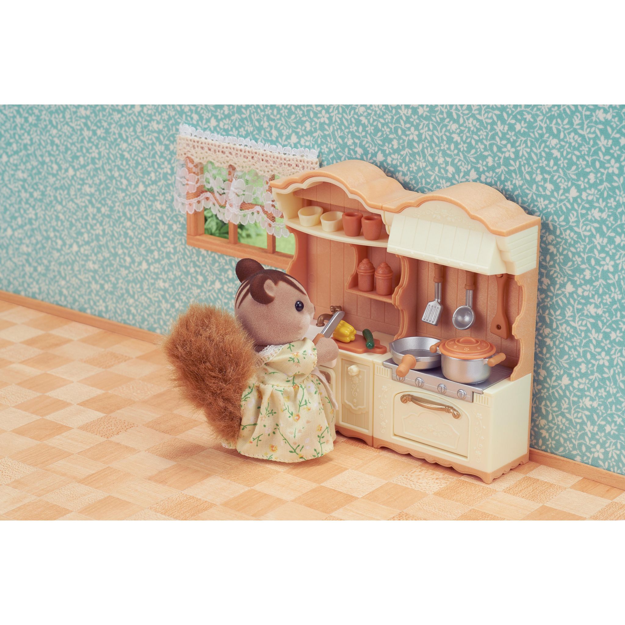Voir la diapositive 6 : EPOCH D'ENFANCE La cuisine aménagée Sylvanian Families