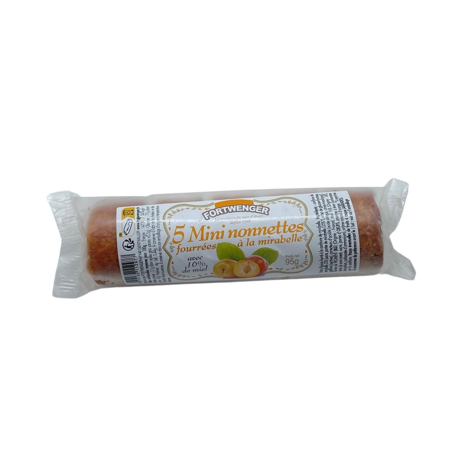 FORTWENGER Mini nonnettes fourrées à la confiture de mirabelle 95g