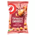 AUCHAN Cacahuètes enrobées goût bacon 125g