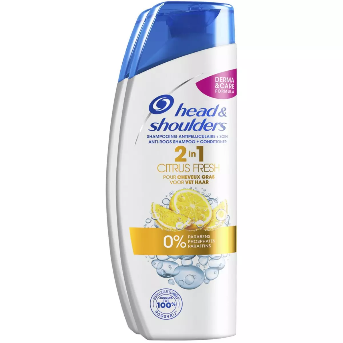 HEAD & SHOULDERS Shampooing soin antipelliculaire citrus fresh 2x270ml