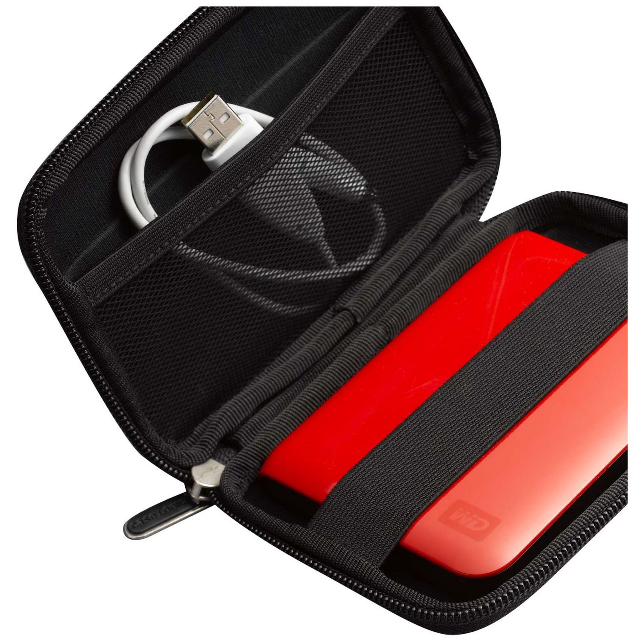 Voir la diapositive 4 : CASE LOGIC Etui semi-rigide pour disque dur externe 2.5 pouces - Rouge