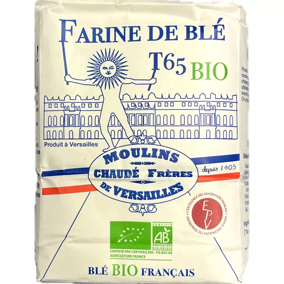 MOULINS DE VERSAILLES Farine de blé bio T65 1kg