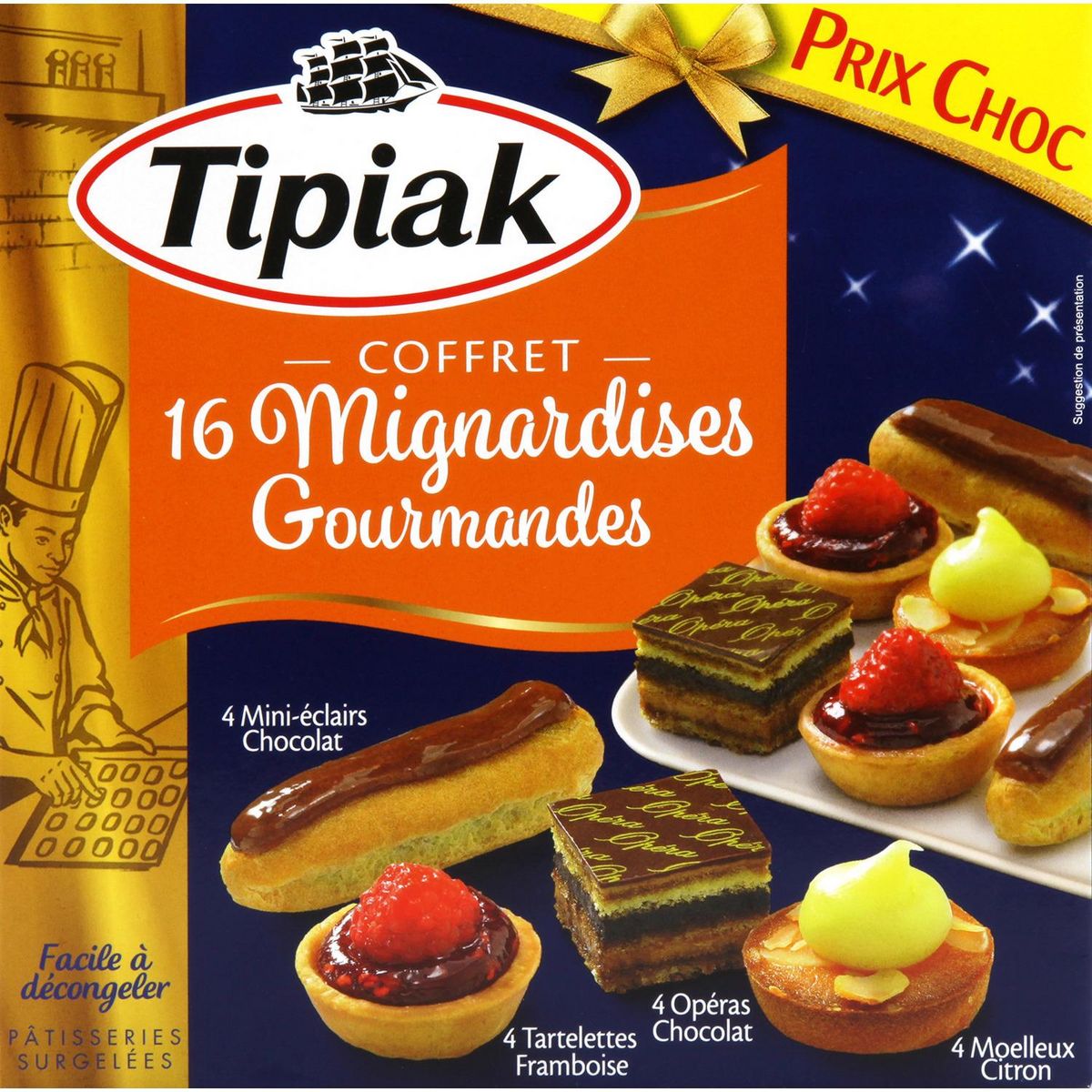 TIPIAK Coffret Mignardises gourmandes 16 pièces 200g