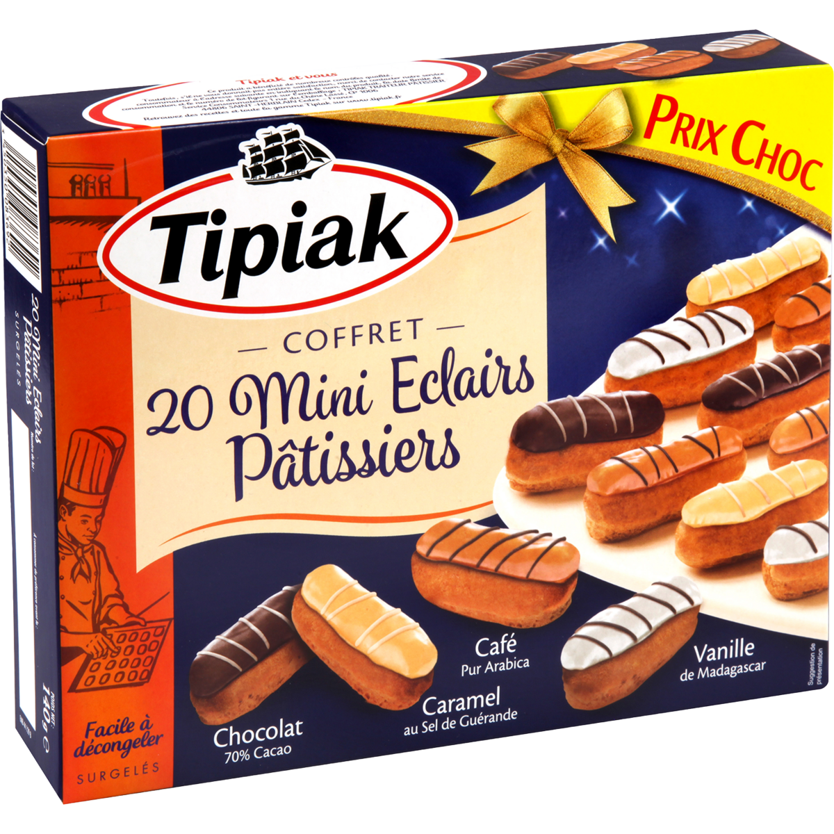 TIPIAK 20 MINI ECLAIRS PATISSIERS 20 pièces 140g