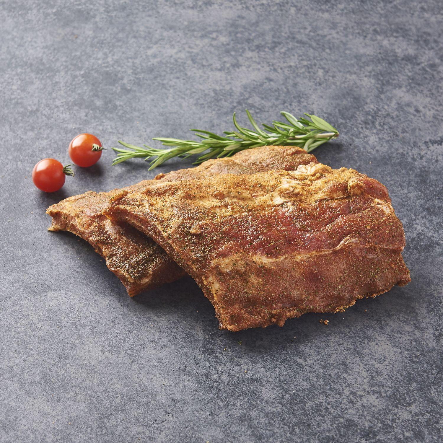 MON BOUCHER Ribs de porc aux épices barbecue 3 portions 400 g à 600 g
