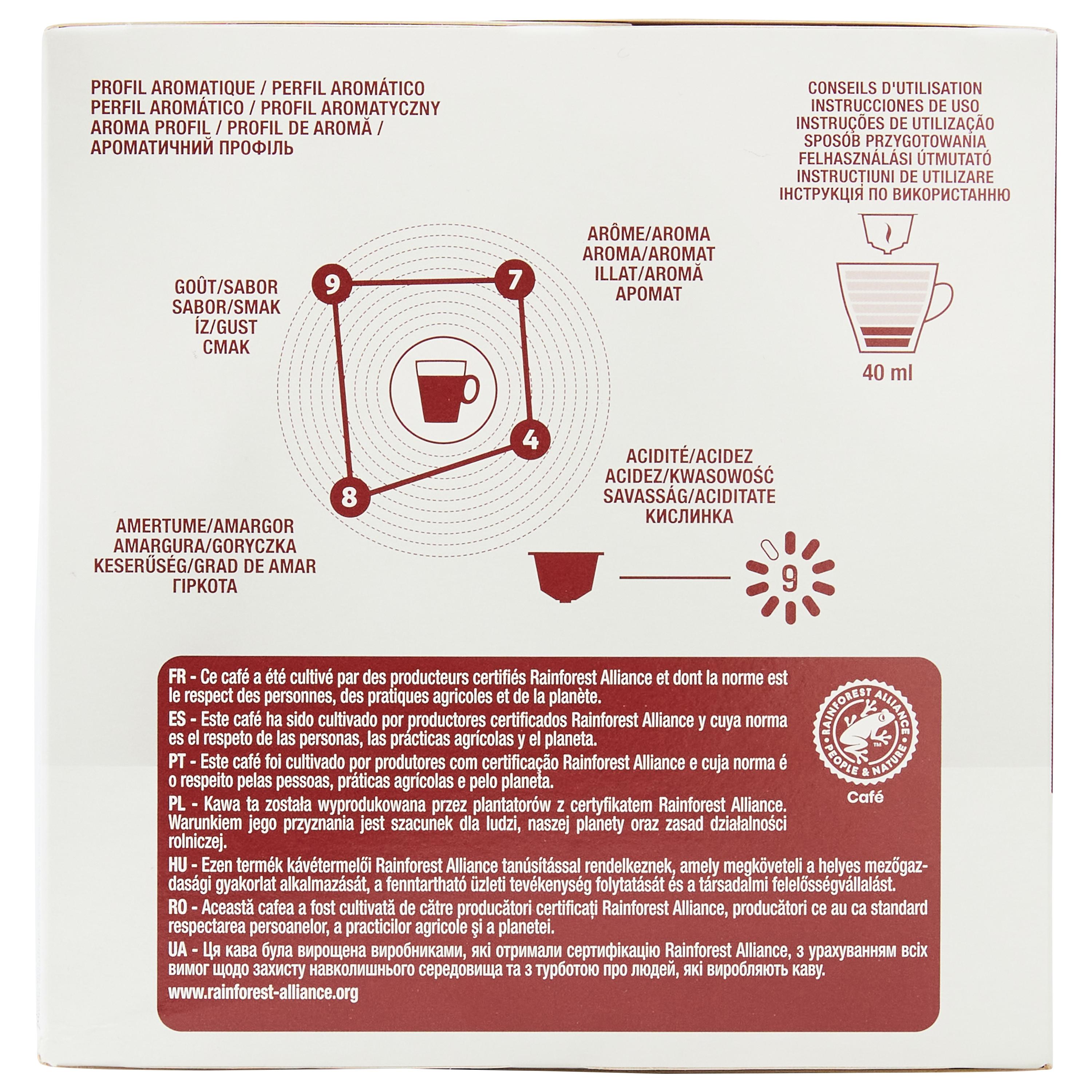 Voir la diapositive 4 : AUCHAN Capsules de café espresso intensité 9 compatibles Dolce Gusto 30 capsules 210g