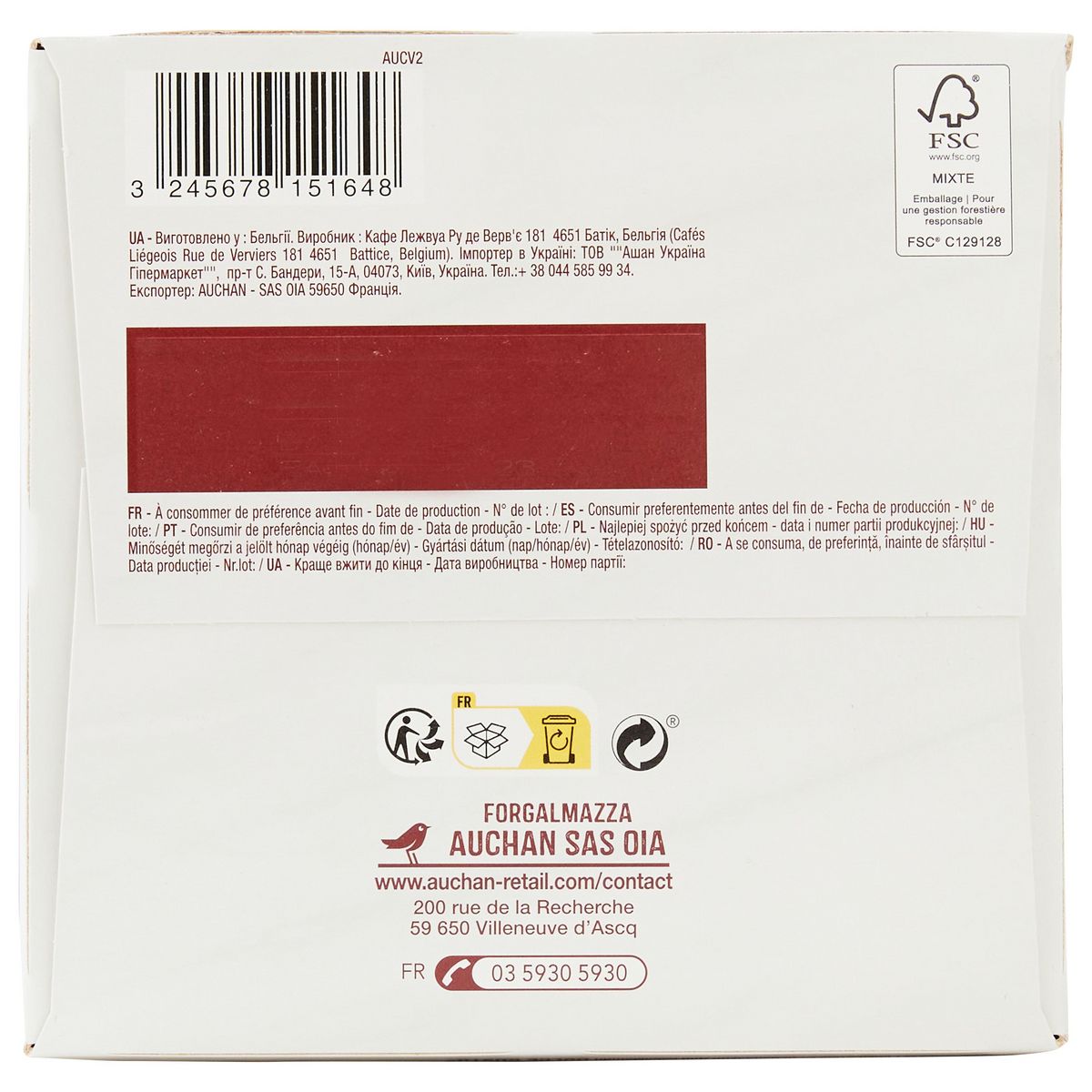 AUCHAN Capsules de café espresso intensité 9 compatibles Dolce Gusto 30 dosettes 210g