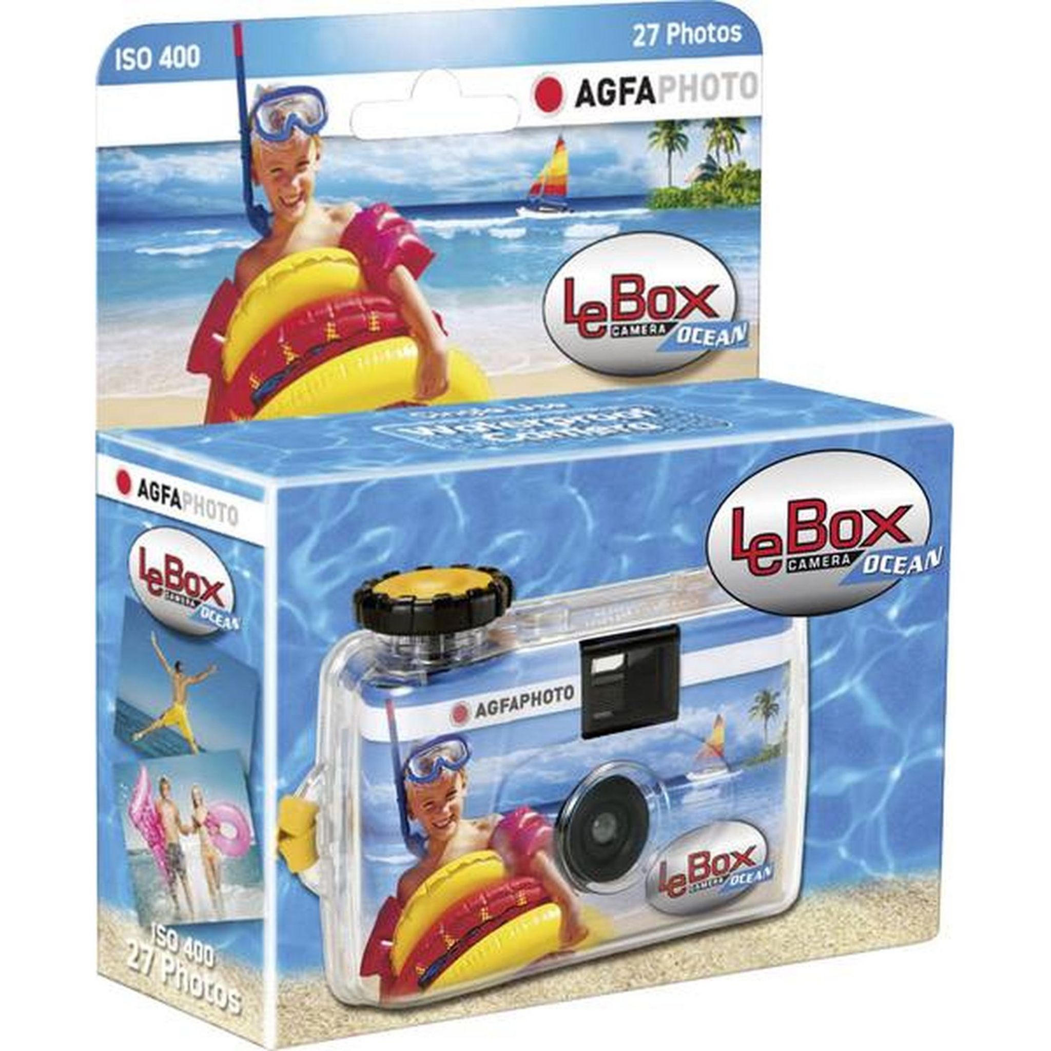 Voir la diapositive 2 : AGFA Appareil photo jetable étanche LeBox Ocean 27 poses