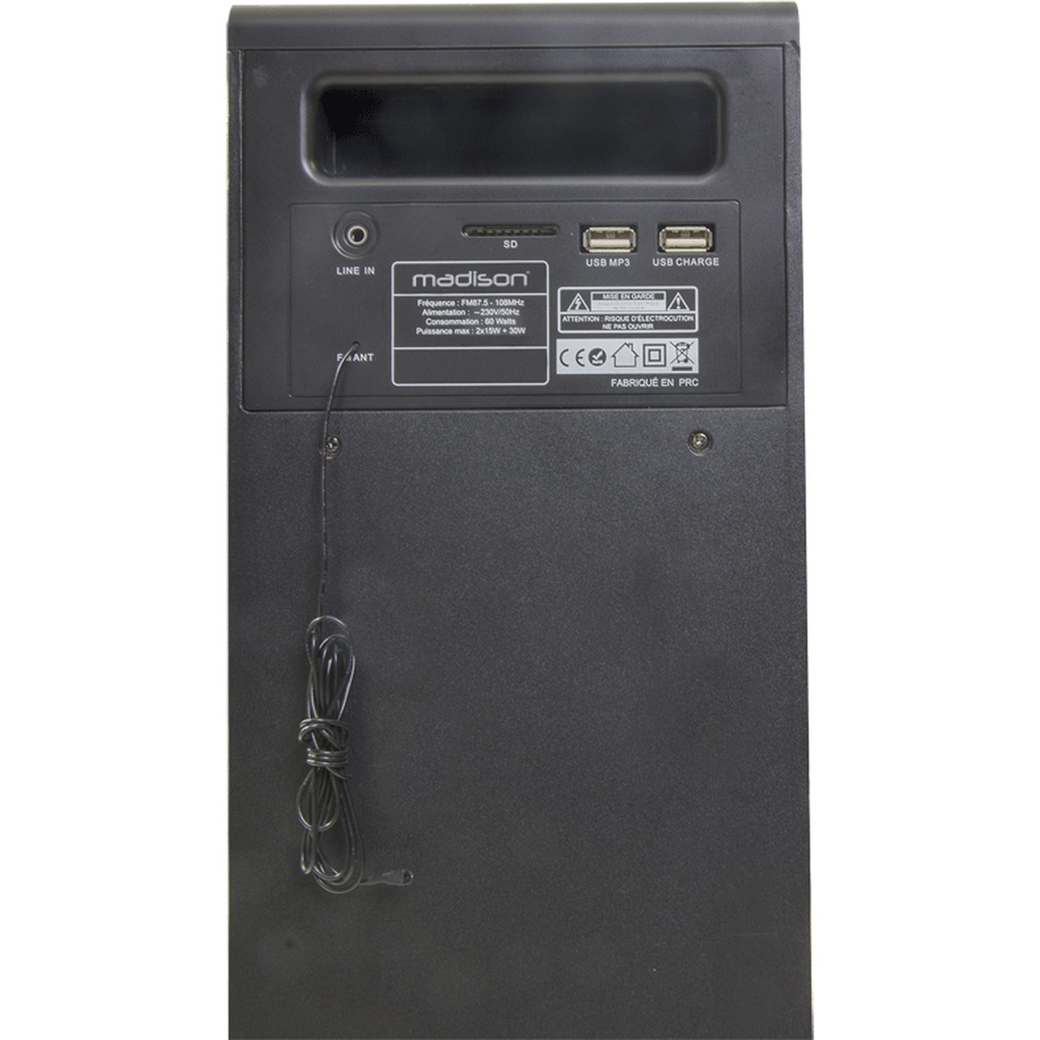 Voir la diapositive 5 : MADISON Tour de son MAD130 CD - Bluetooth - USB - Noir