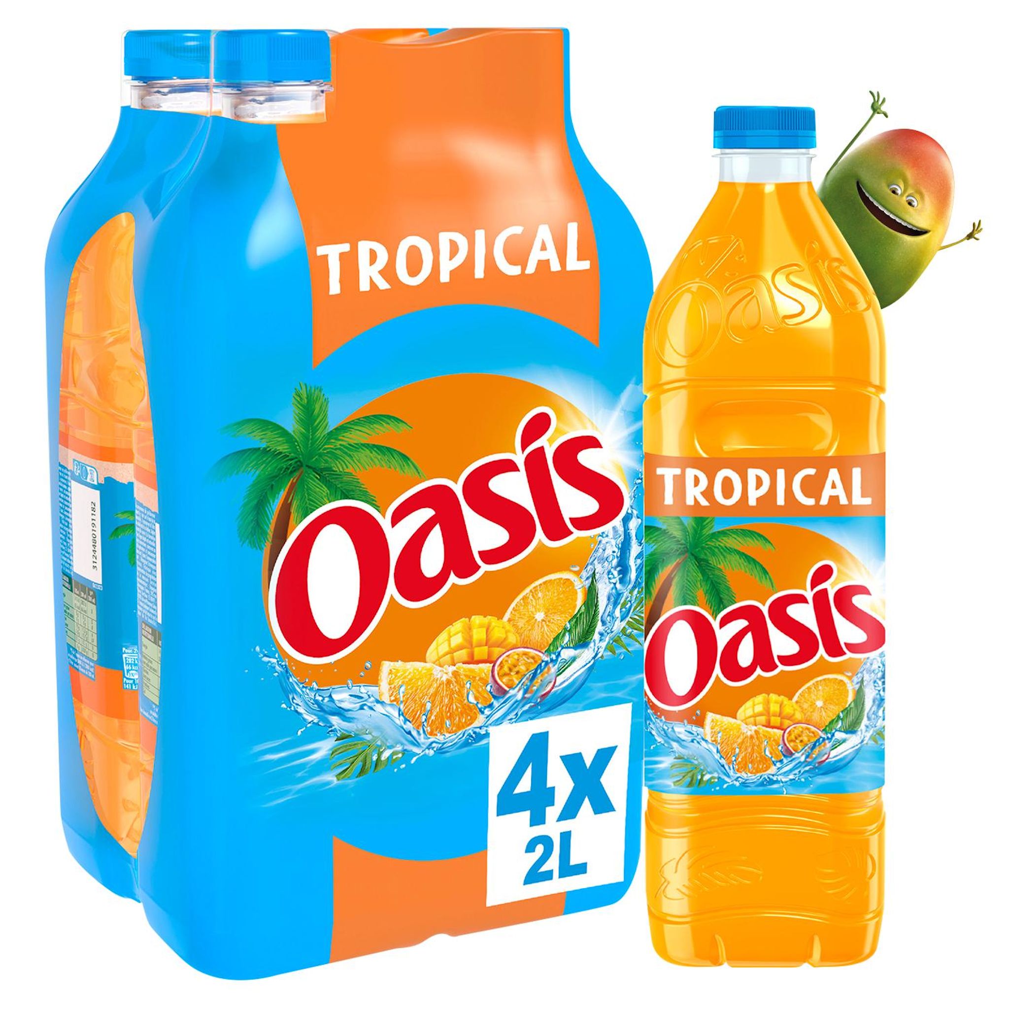Voir la diapositive 2 : OASIS Boisson aux fruits goût tropical 4x2l