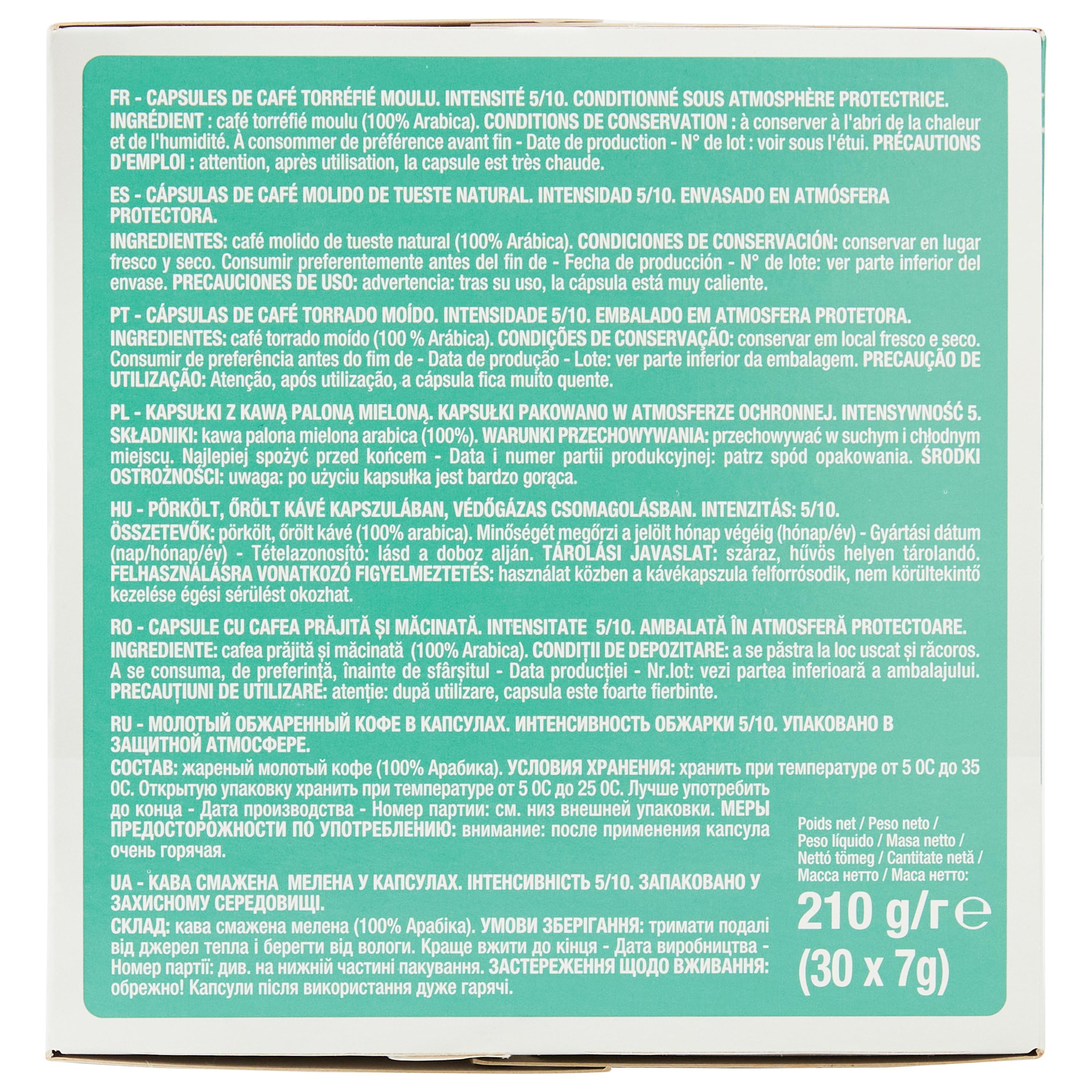 Voir la diapositive 5 : AUCHAN Capsules de café lungo intensité 5 compatibles Dolce Gusto 30 capsules 210g