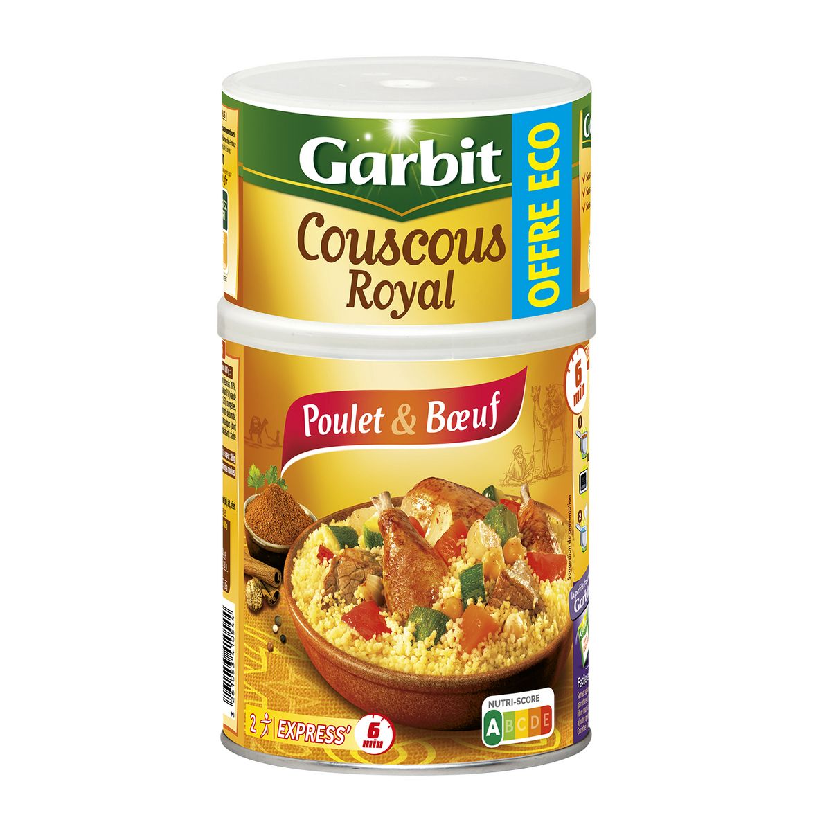 GARBIT Couscou royal express poulet et boeuf 980g