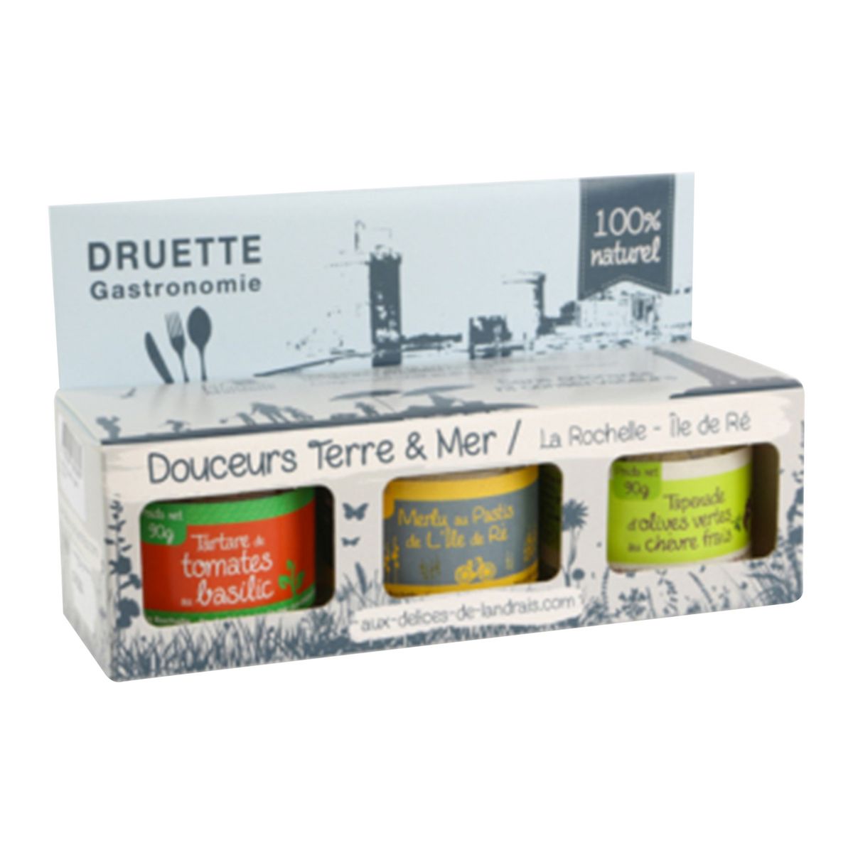 DRUETTE Coffret douceurs terre et mer lot de 3 3x90g