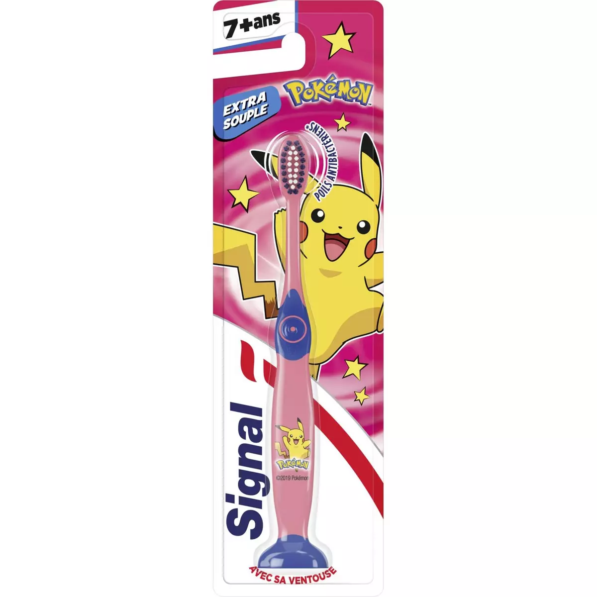 SIGNAL Brosse à dents enfant extra souple poils antibactériens Pokémon 1 brosse