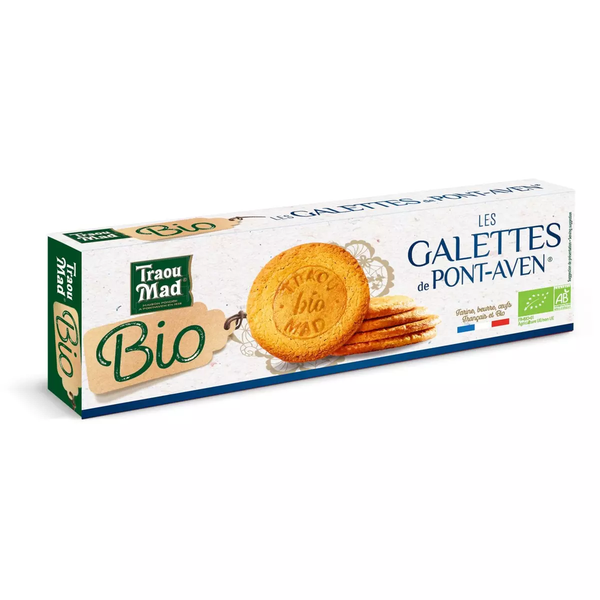 TRAOU MAD Les galettes de Pont-Aven Biscuits bio 100g