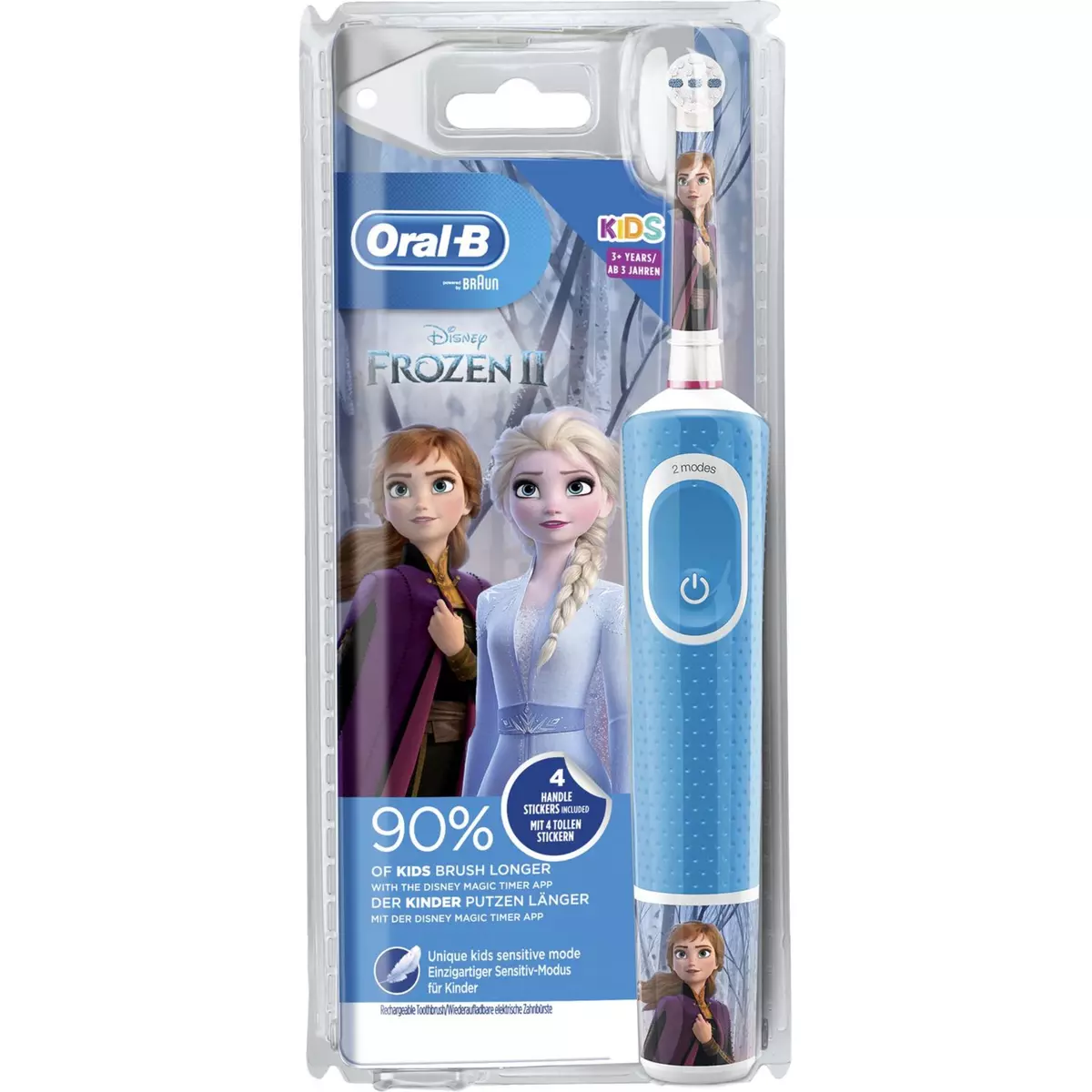 ORAL-B Oral-B Kids brosse à dents électrique rechargeable 1&nbsp;manche Disney La Reine Des Neiges 3&nbsp;ans et plus 1 brosse