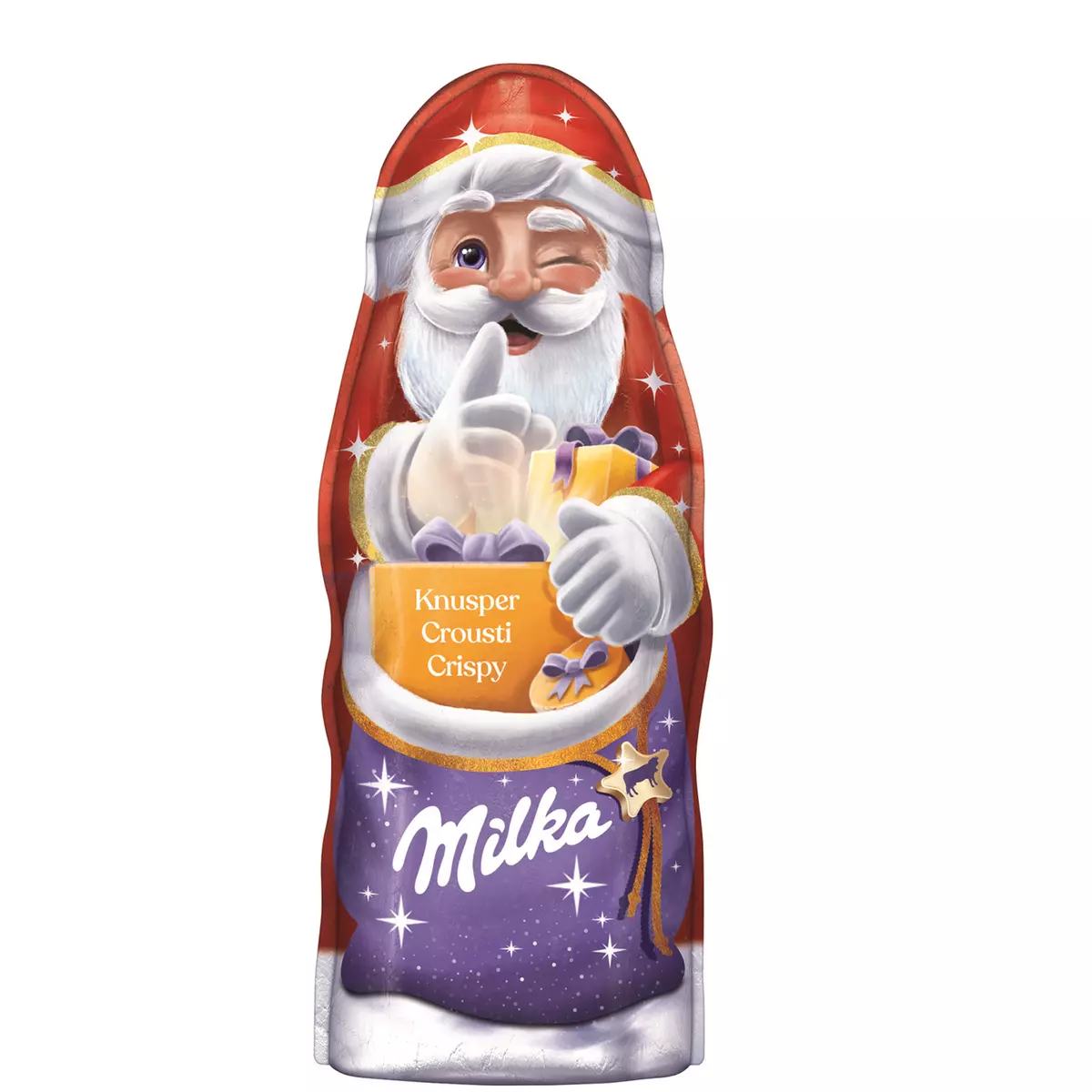 MILKA Père Noël chocolat au lait croustillant 95g