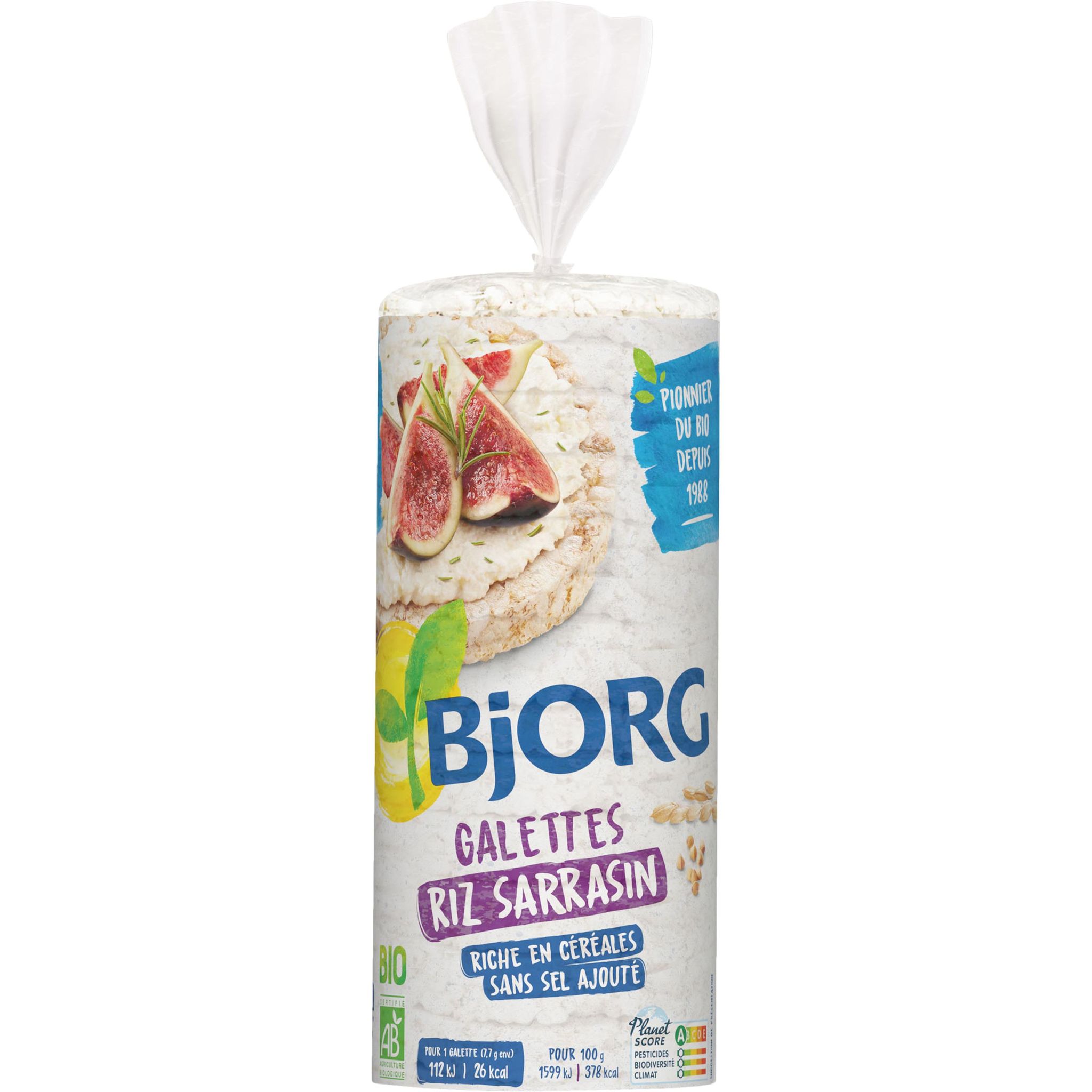 Voir la diapositive 2 : BJORG Galettes de riz et sarrasin bio 130g