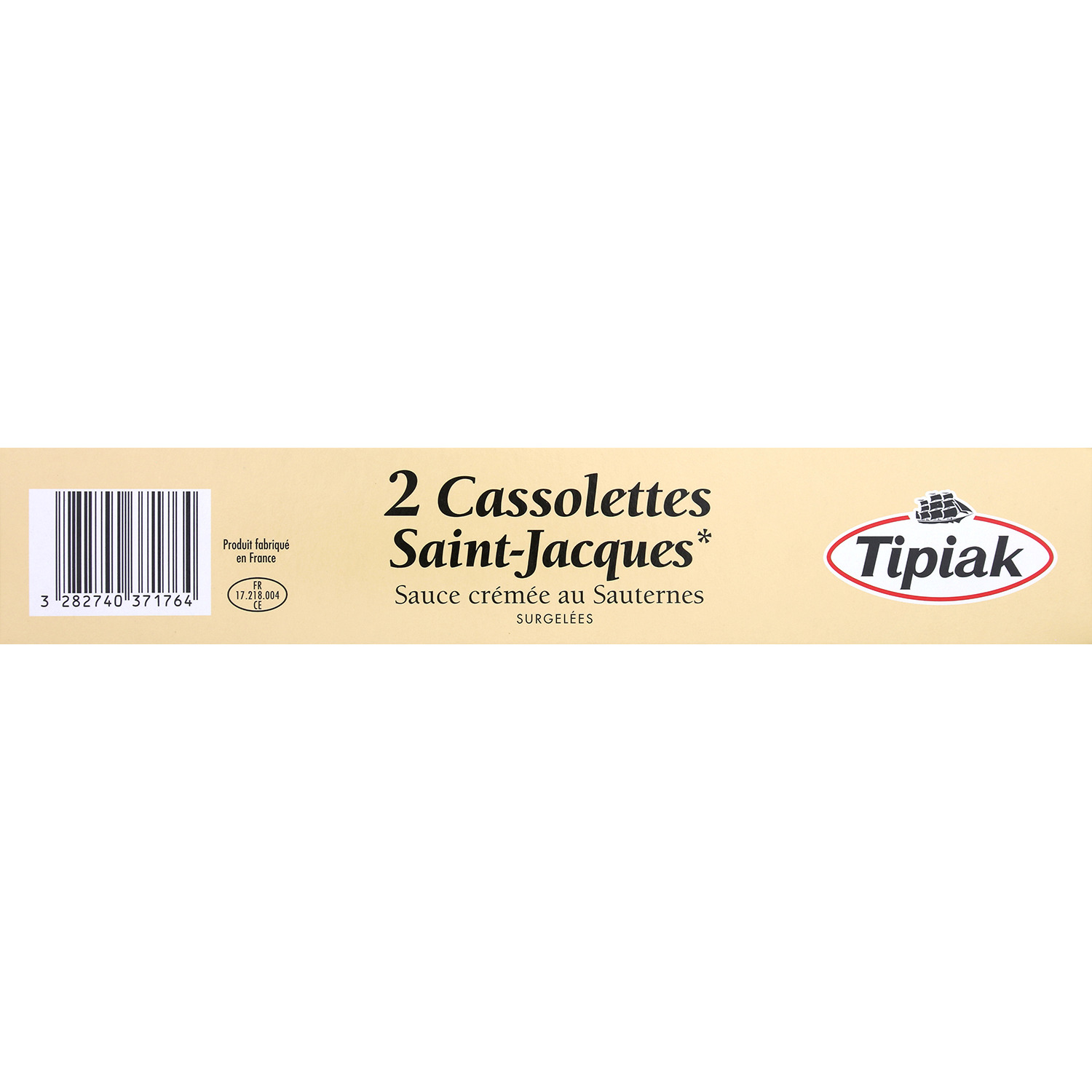 Voir la diapositive 2 : TIPIAK Cassolettes de Saint-Jacques sauce crémée au Sauternes 2 pièces 220g