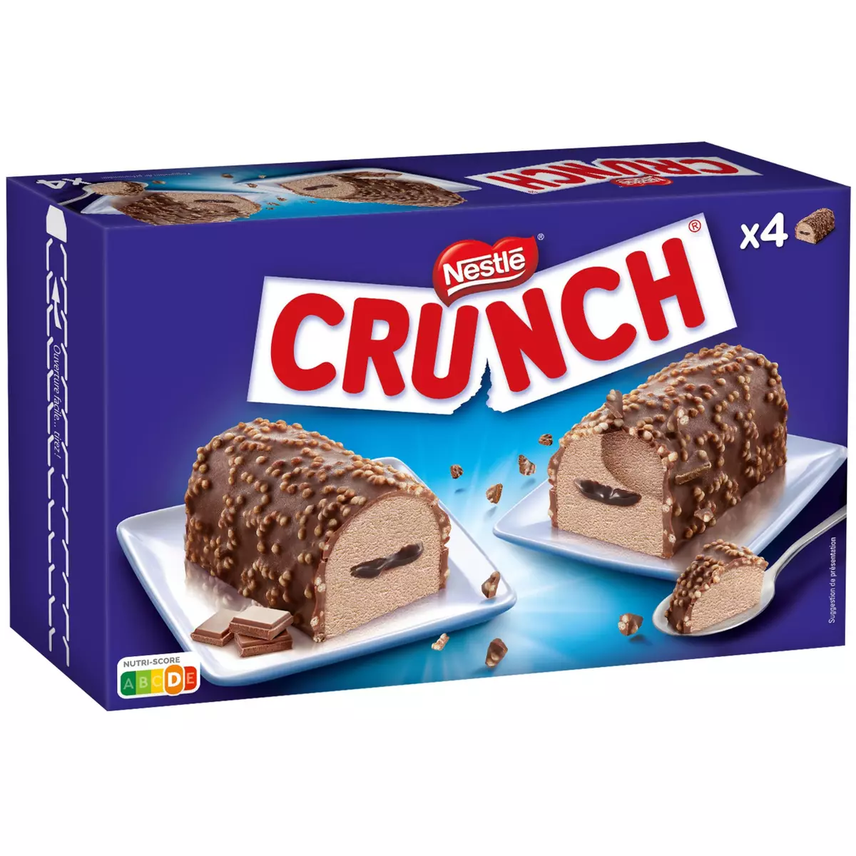 NESTLE Crunch Bûchette glacée 4 pièces 326g