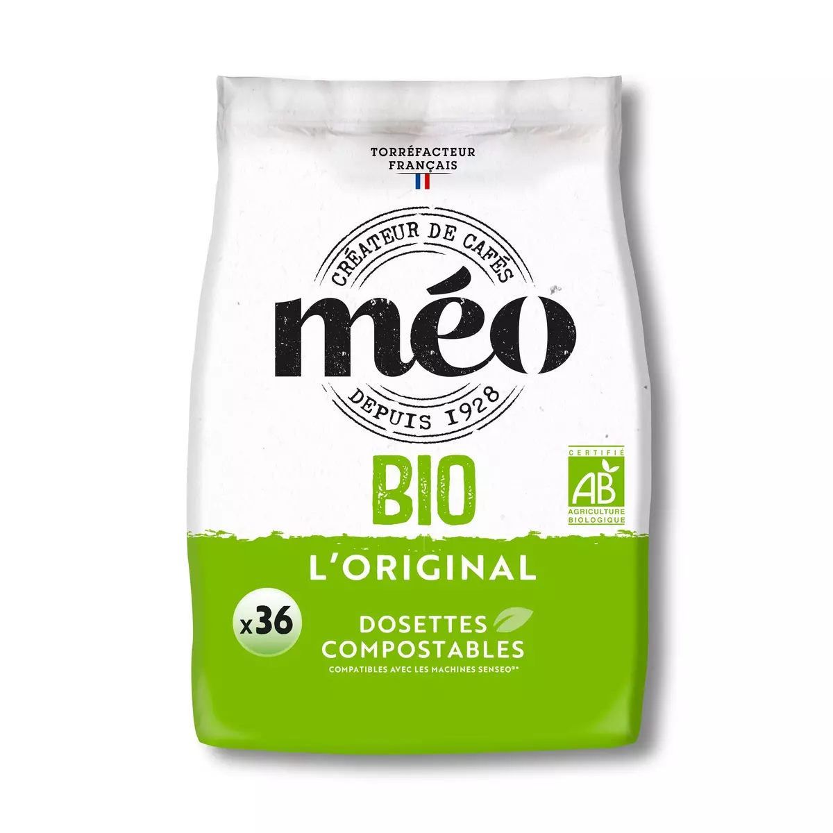 MEO Bio L'Original Café en dosettes compostables 36 pièces 252g pas cher 
