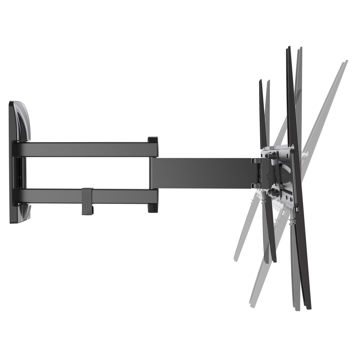 Voir la diapositive 2 : MELICONI Support TV Inclinable et Double Rotation SP 400SDR Plus 40 à 82 pouces - Noir