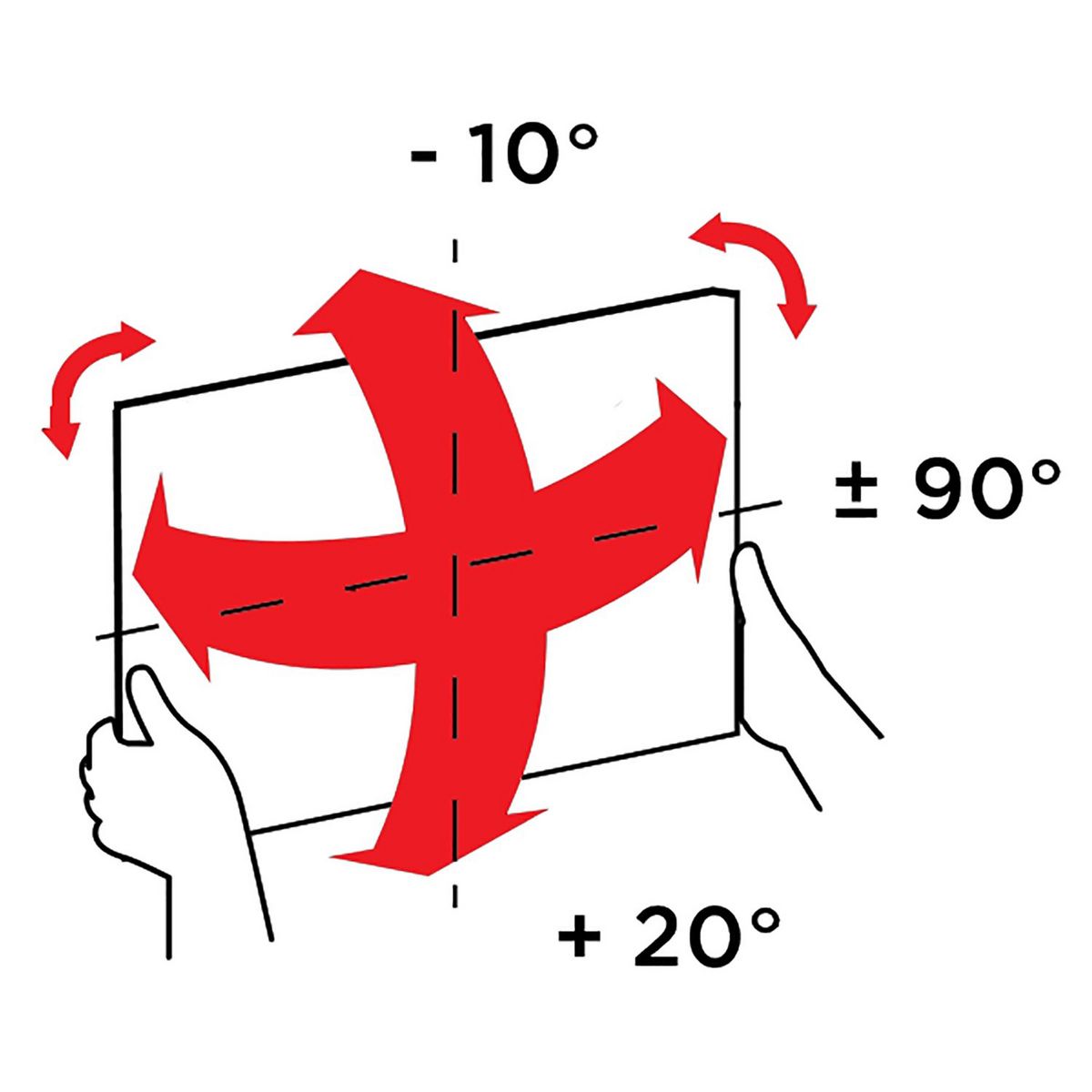 MELICONI Support TV Inclinable et Double Rotation SP 400SDR Plus 40 à 82 pouces - Noir
