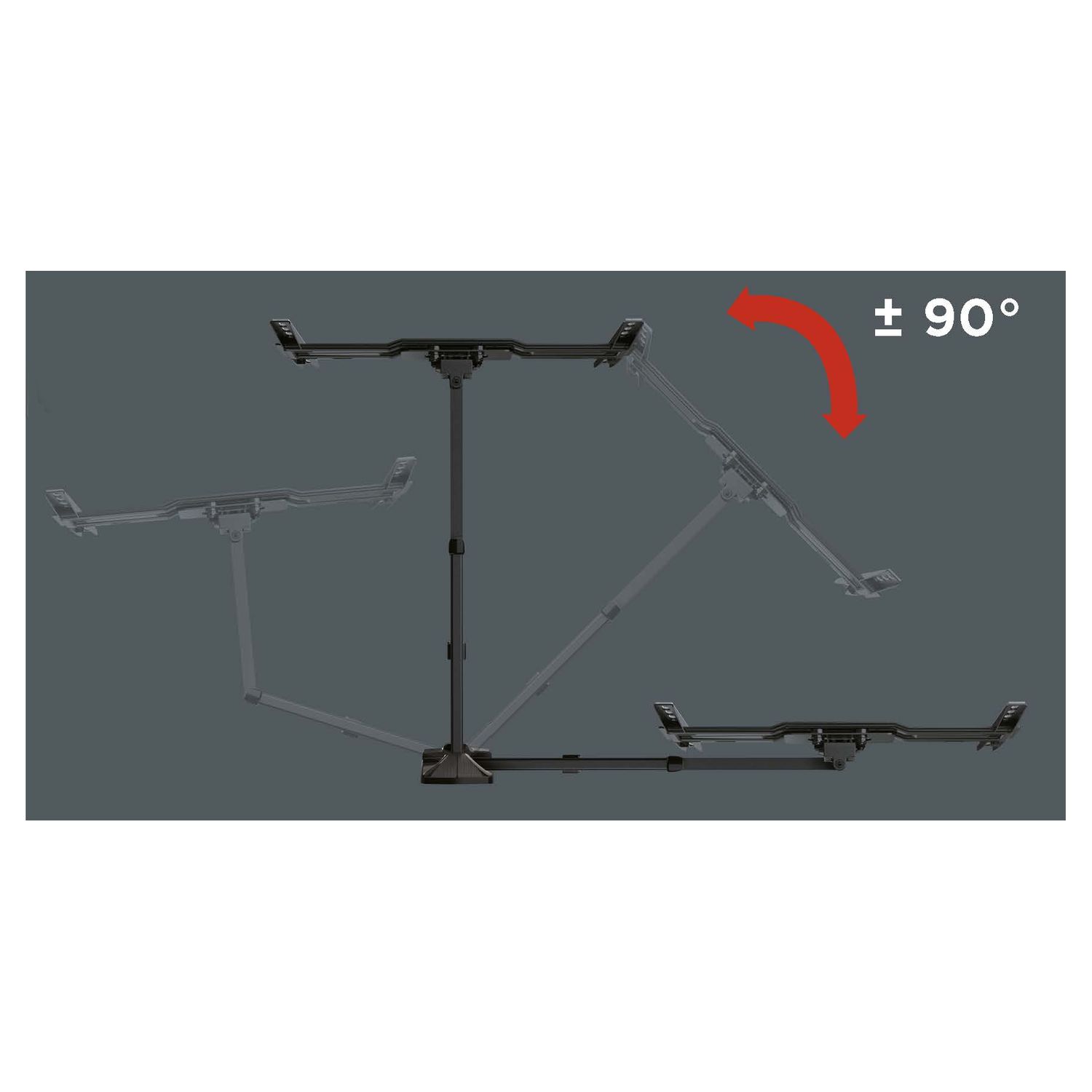 Voir la diapositive 10 : MELICONI Support TV Inclinable et Double Rotation SP 400SDR Plus 40 à 82 pouces - Noir
