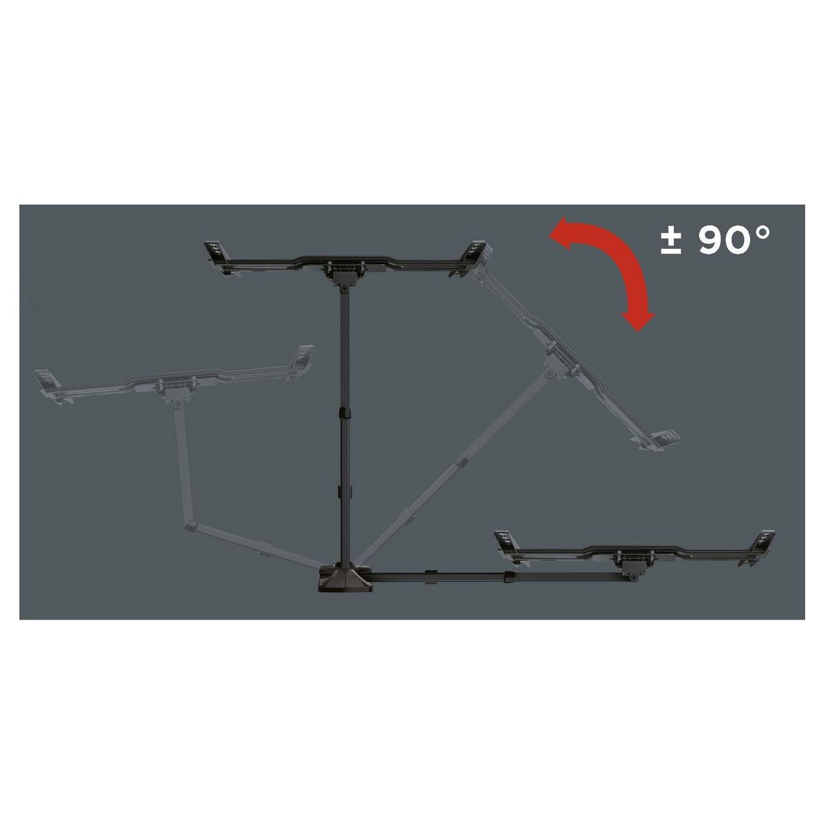 MELICONI Support TV Inclinable et Double Rotation SP 400SDR Plus 40 à 82 pouces - Noir