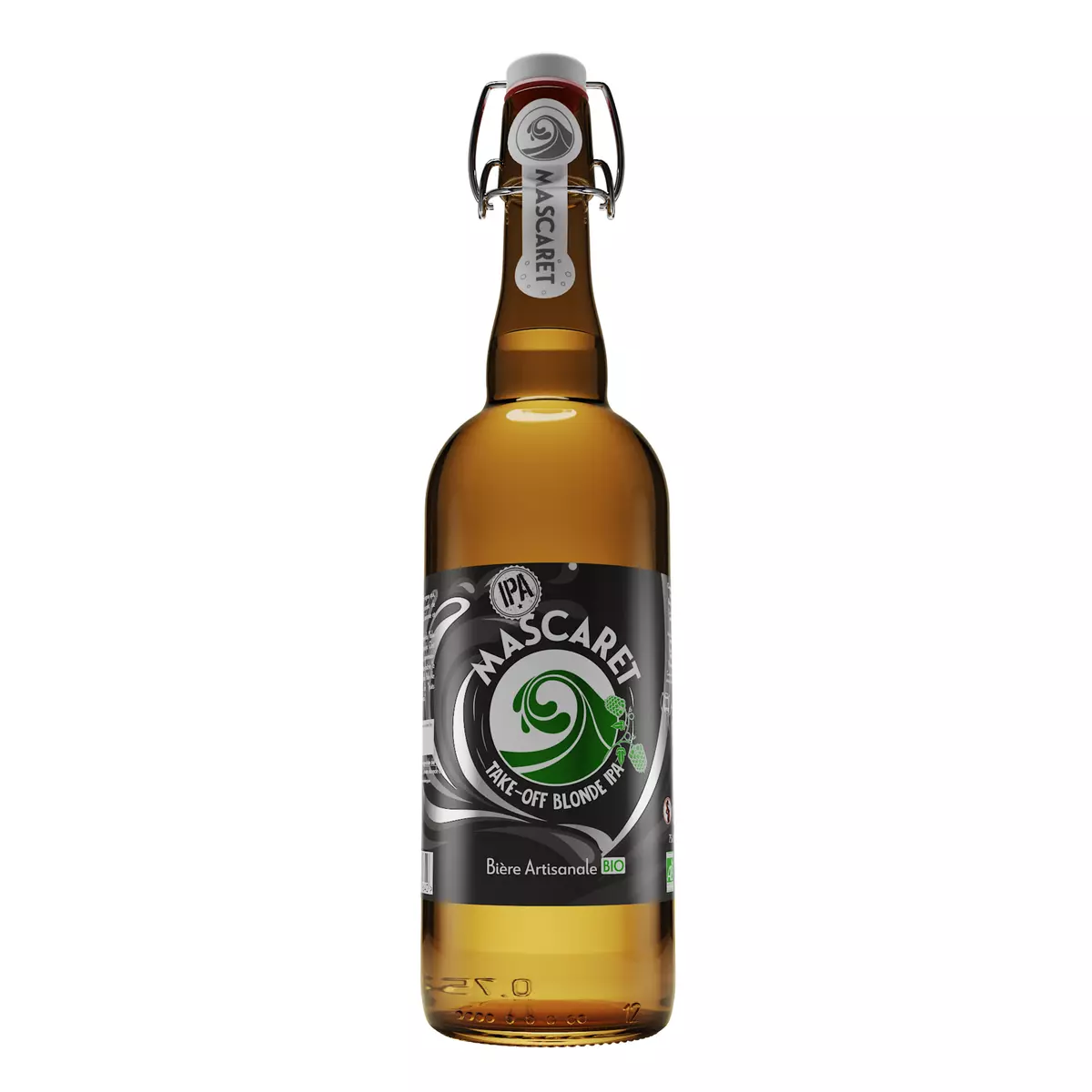 MASCARET Bière blonde artisanale bio IPA 6% 75cl