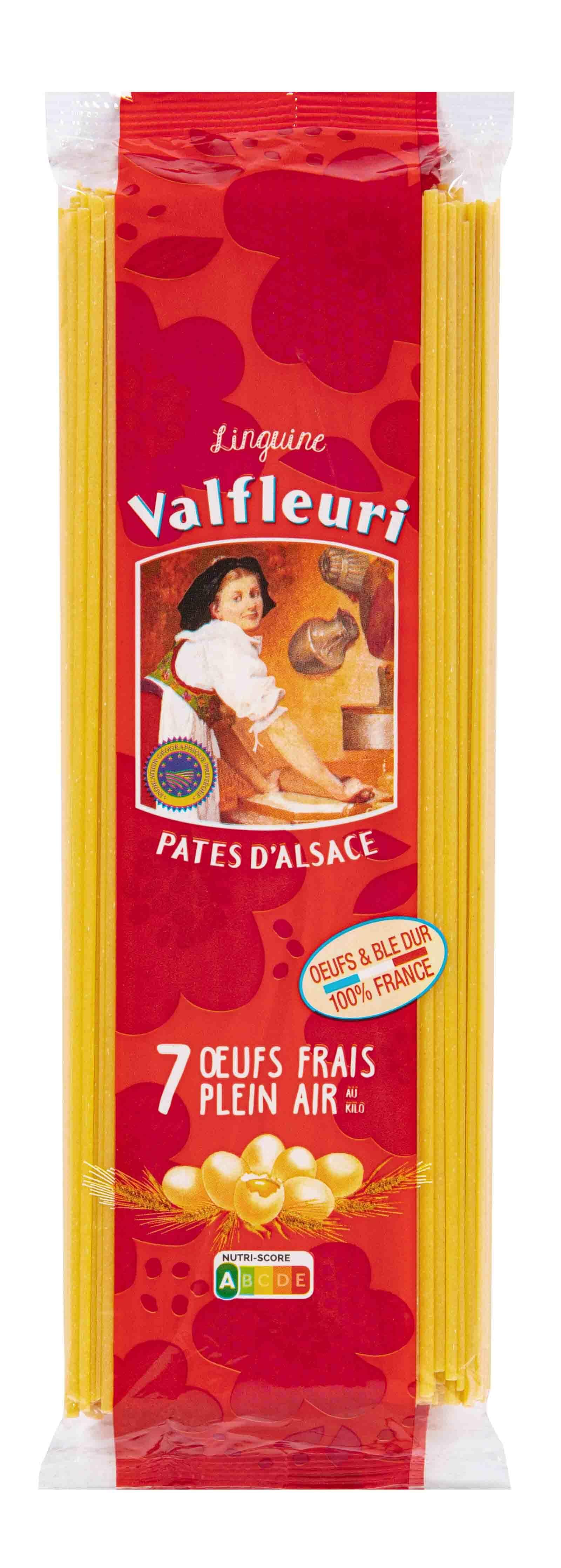VALFLEURI Linguine pâtes d'Alsace aux oeufs frais 500g