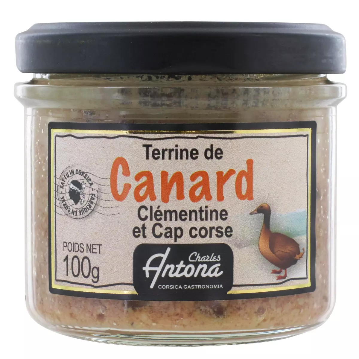 CHARLES ANTONA Terrine de canard clémentine et Cap Corse 100g
