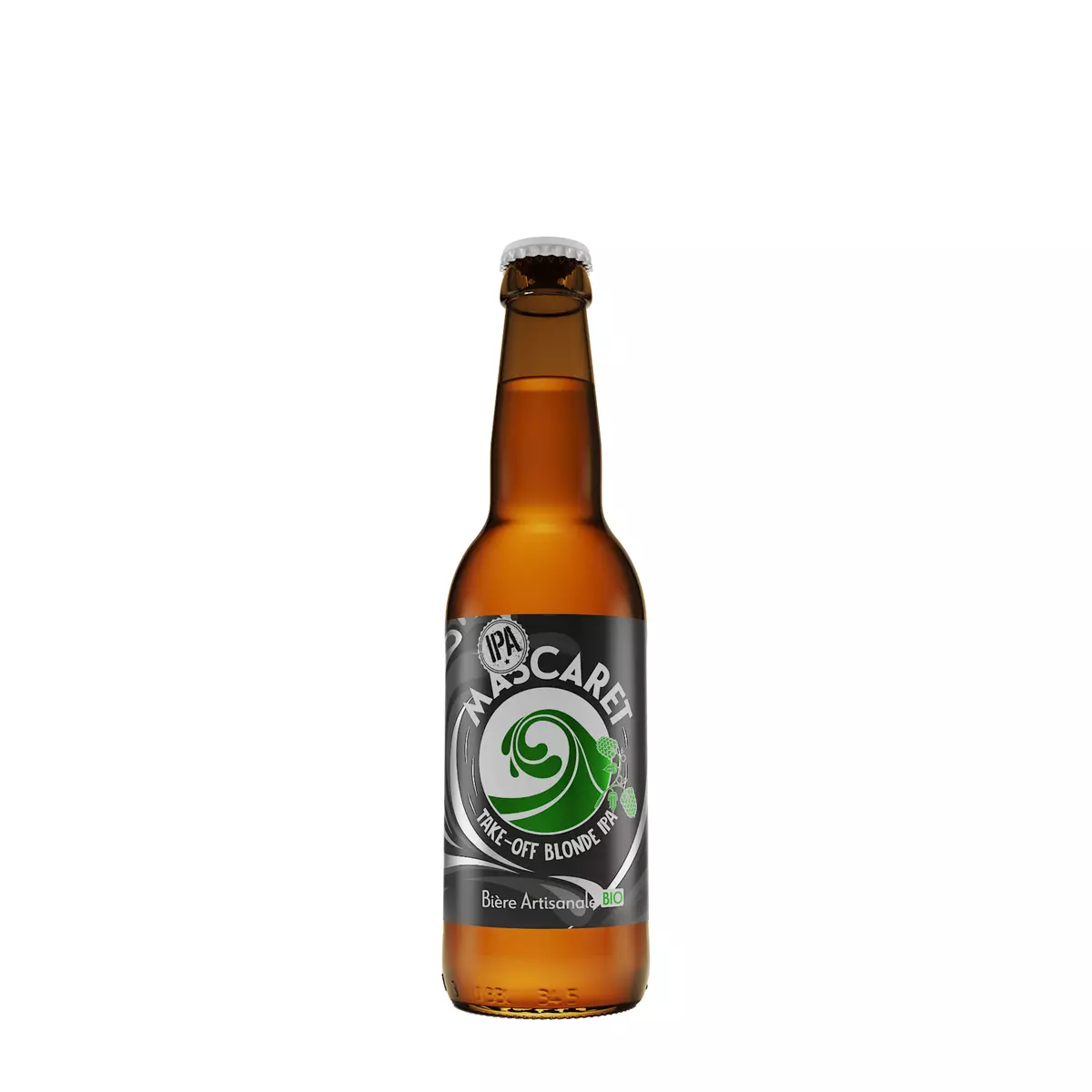 MASCARET Bière blonde artisanale bio IPA 6% bouteille 33cl
