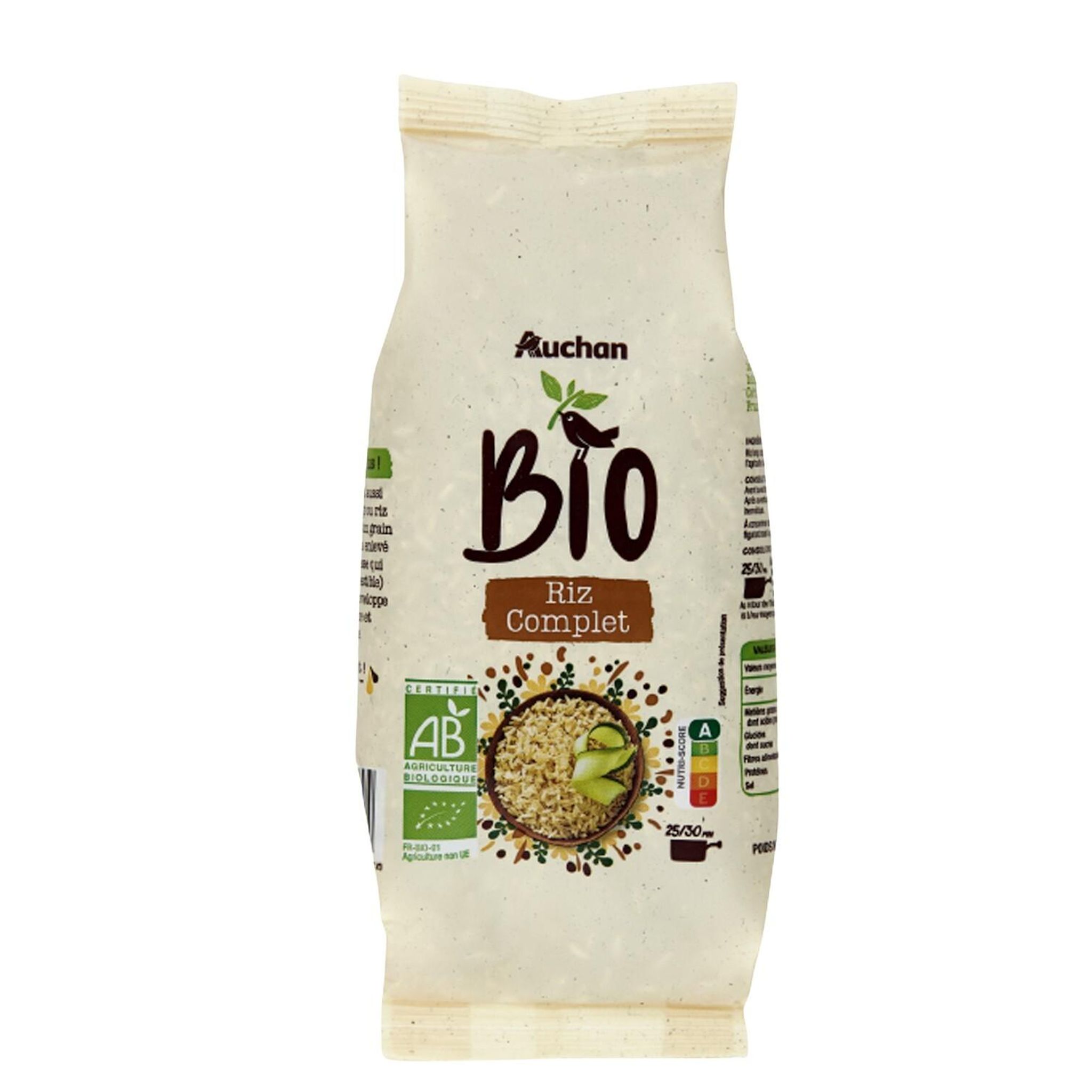 Voir la diapositive 4 : AUCHAN BIO Riz complet 500g