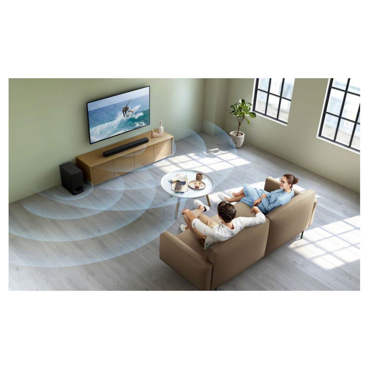 SONY Barre de son 2.1 ch - Noir - HTS350.CE