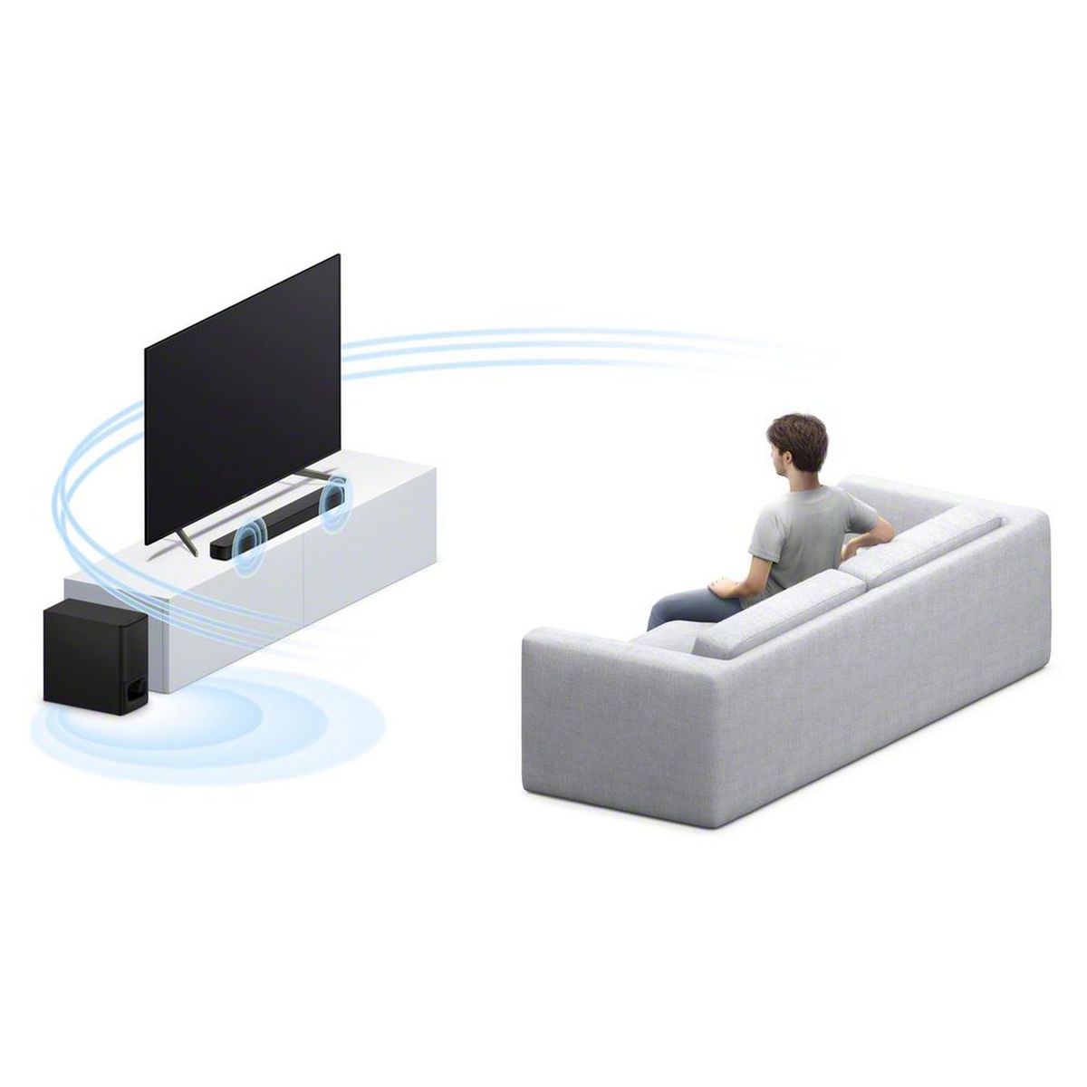 SONY Barre de son 2.1 ch - Noir - HTS350.CE