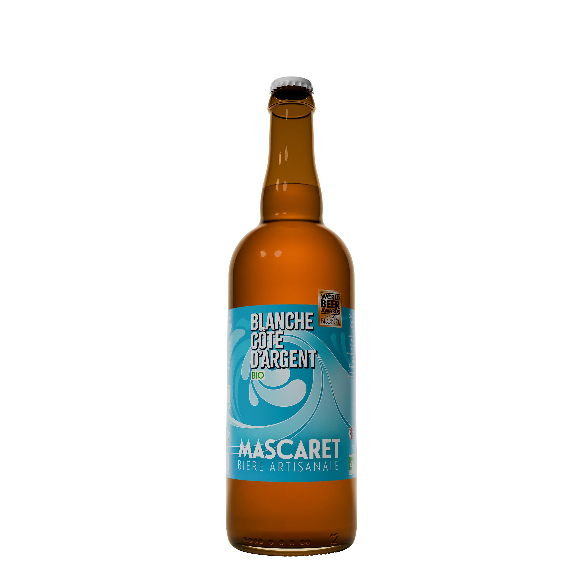 Voir la diapositive 2 : MASCARET Bière blanche artisanale bio 4,2% bouteille 75cl