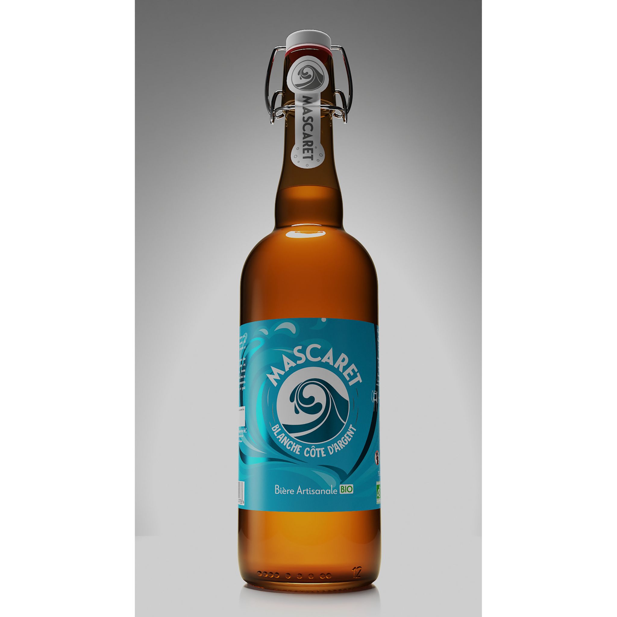 Voir la diapositive 2 : MASCARET Bière blanche artisanale bio 4,2% bouteille 75cl