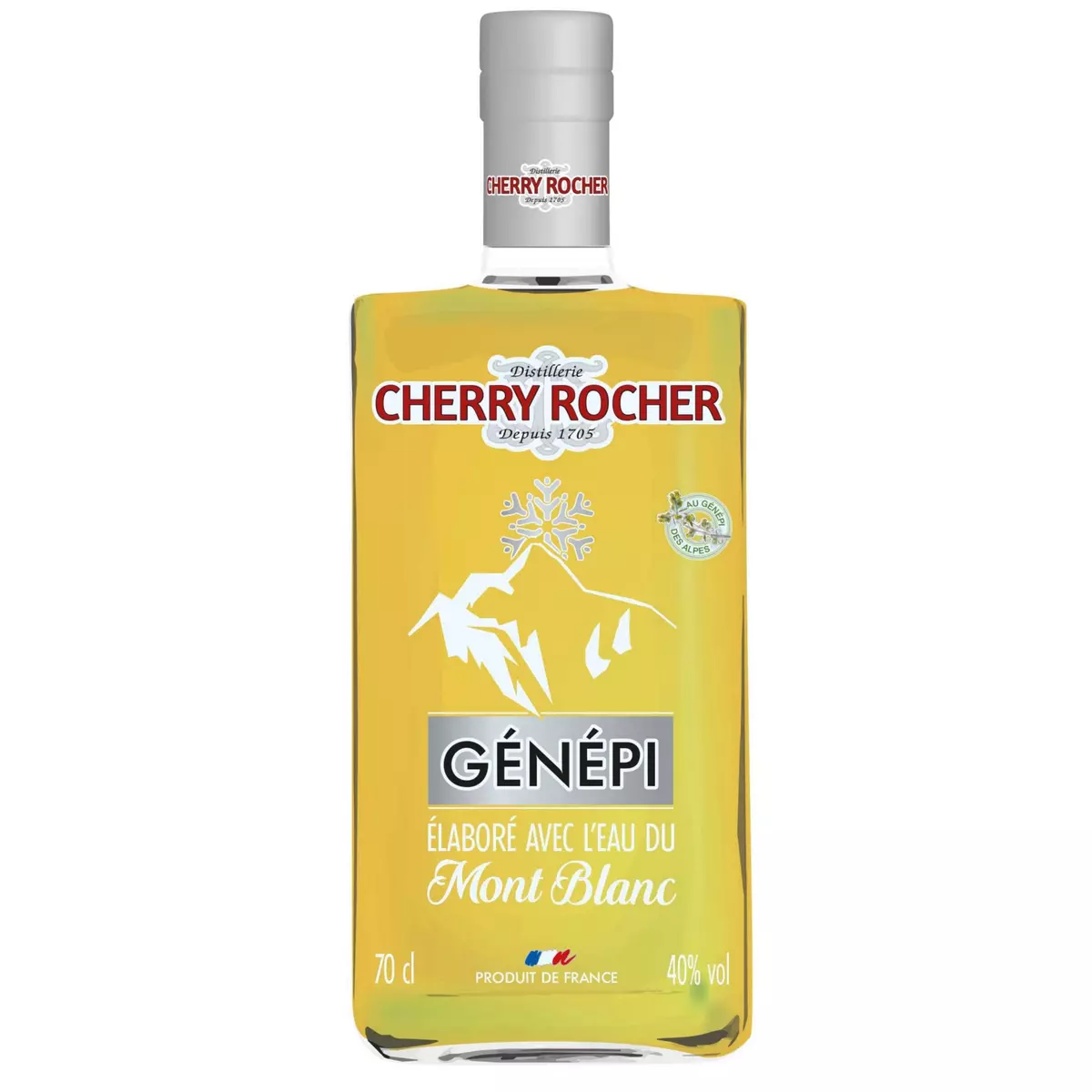 CHERRY ROCHER Génépi élaboré avec l'eau du Mont Blanc 40% 70cl