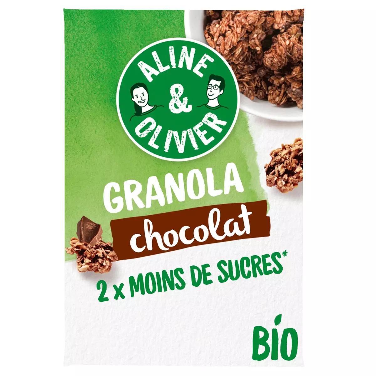ALINE & OLIVIER Granola céréales bio au chocolat 310g