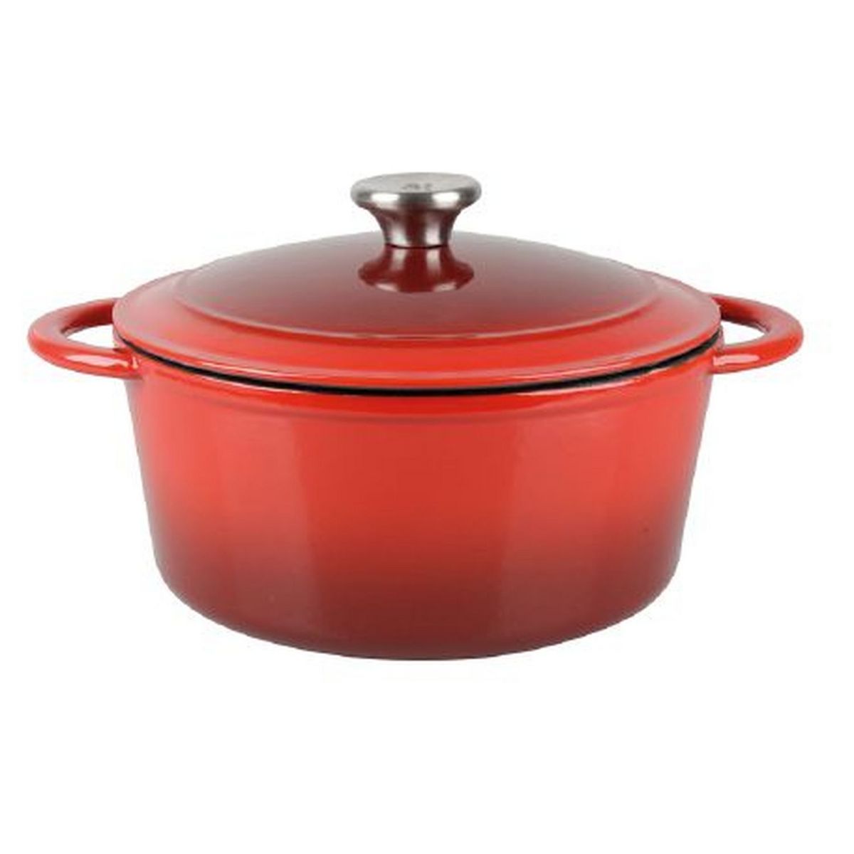 ACTUEL Cocotte en fonte ronde 5L - Rouge