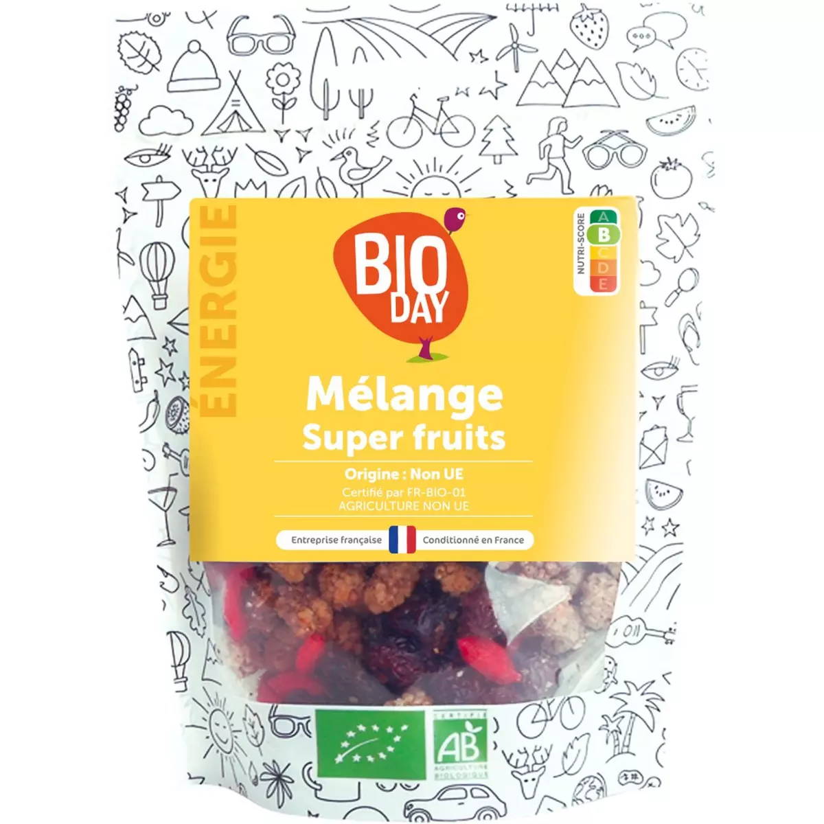 BIODAY Mélange super fruits 125g