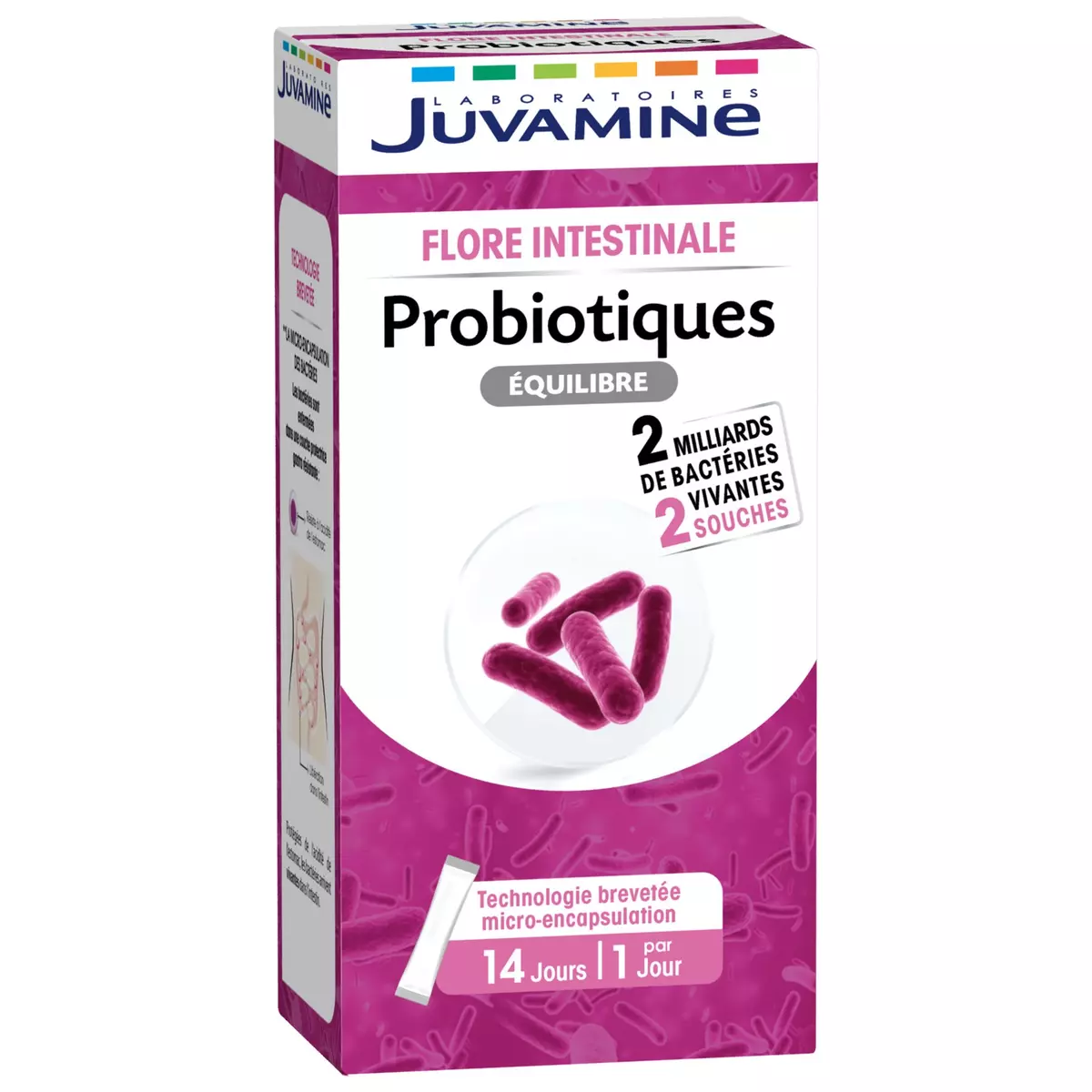 JUVAMINE Complément Probiotiques flore intestinale en sticks 14 sticks 19.6g