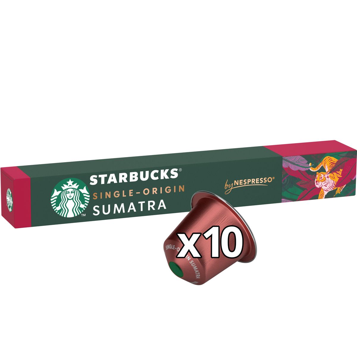 STARBUCKS Capsules de café arabica de Sumatra intensité 10 compatibles Nespresso 10 capsules 57g