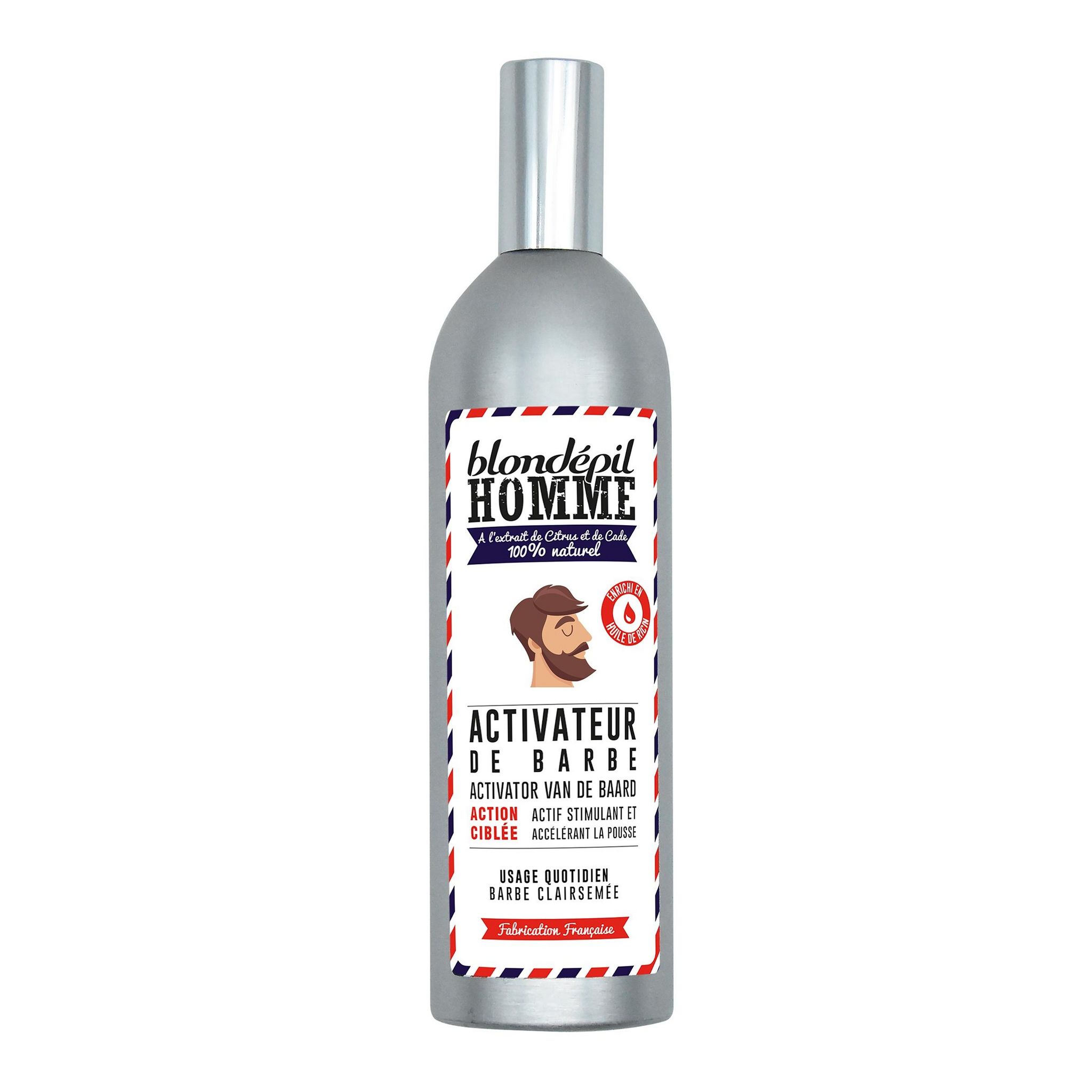 Voir la diapositive 2 : BLONDEPIL HOMME Activateur de barbe clairsemée 100ml