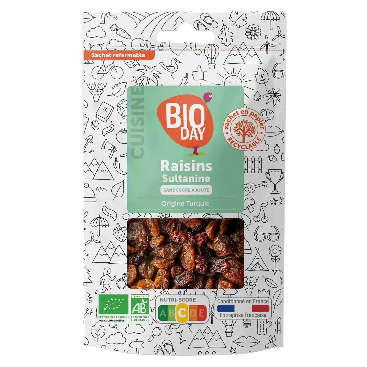 BIODAY Raisins secs sultanine 250g