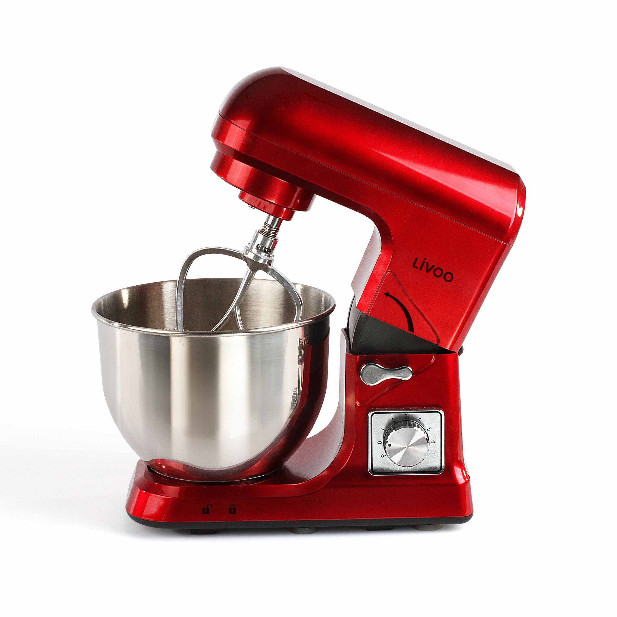 Voir la diapositive 3 : LIVOO Robot pâtissier - DOP190R - Rouge