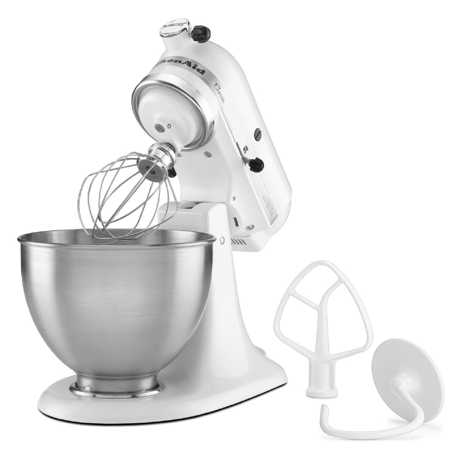 Voir la diapositive 4 : KITCHENAID Robot pâtissier - 5K45SSEWH - Blanc
